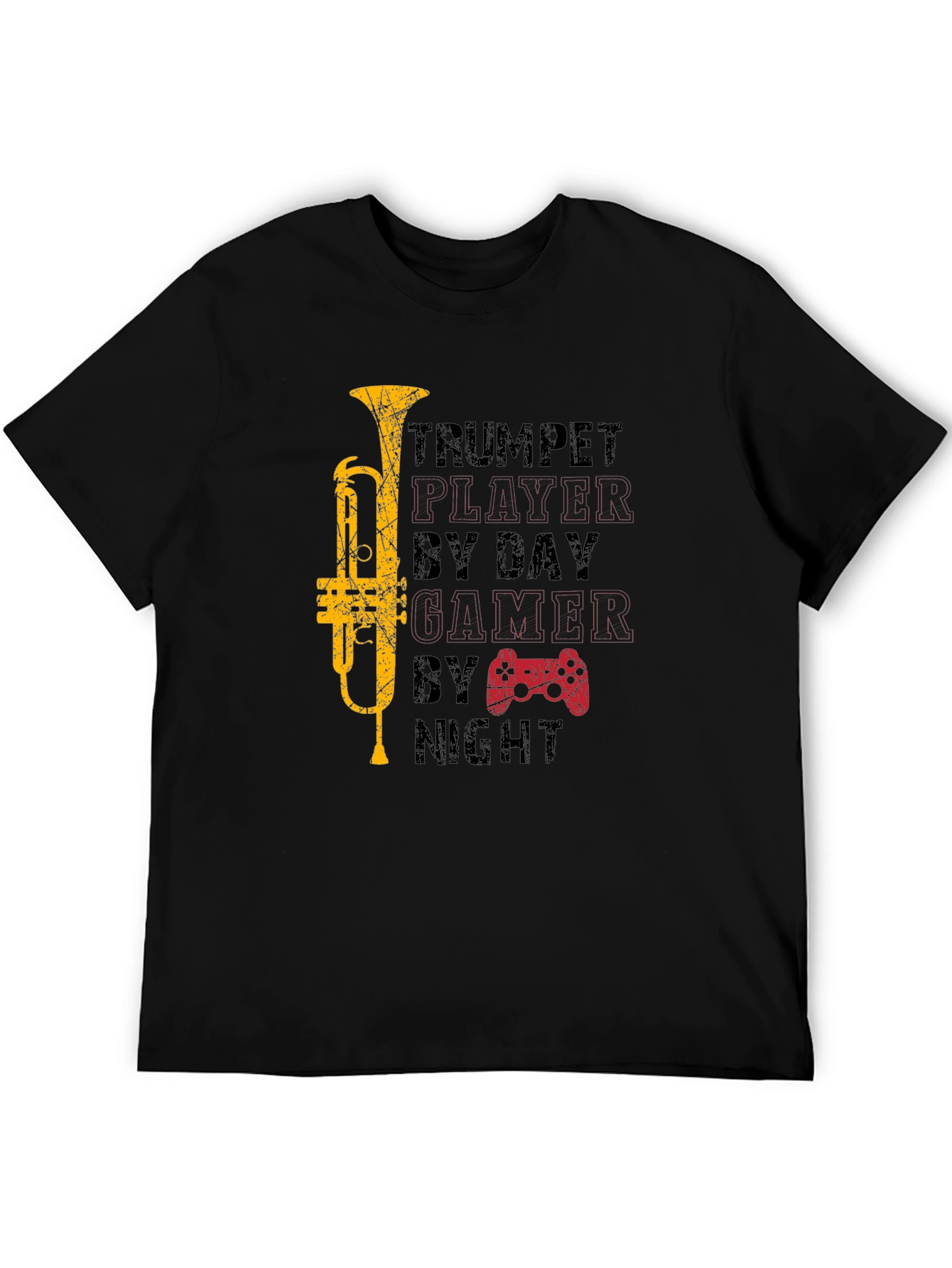 Trumpet Player Gamer Graphic Tee