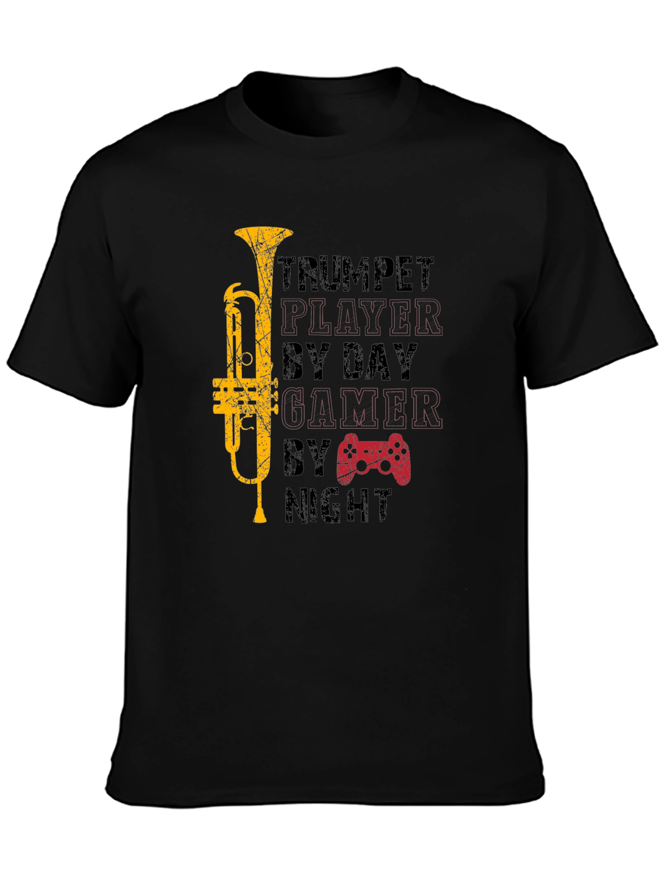 Trumpet Player Gamer Graphic Tee
