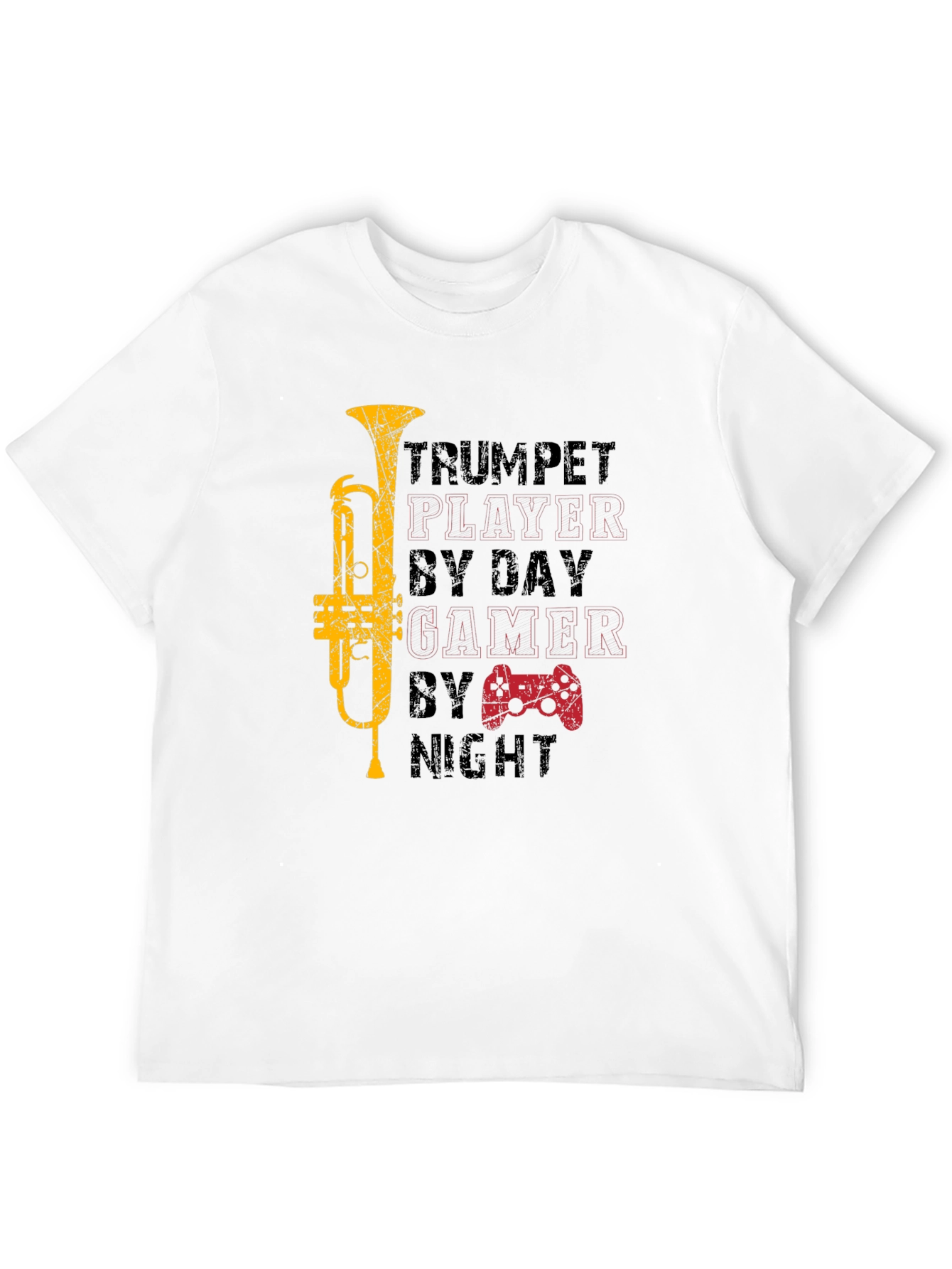 Trumpet Player Gamer Graphic Tee
