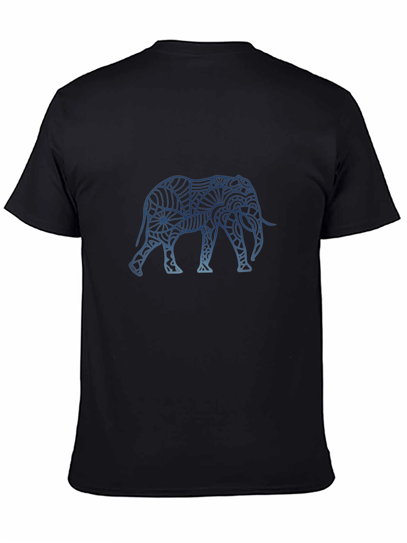 Elephant Mandala Graphic Tee - Stylish Black T-Shirt