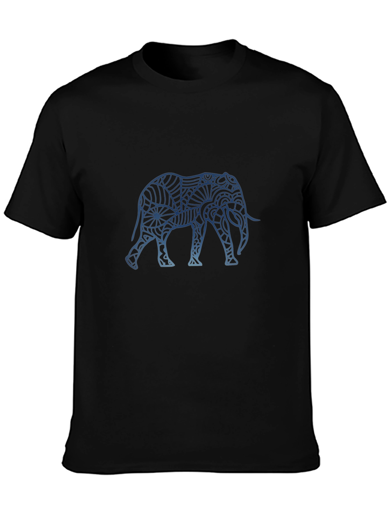 Elephant Mandala Graphic Tee - Stylish Black T-Shirt