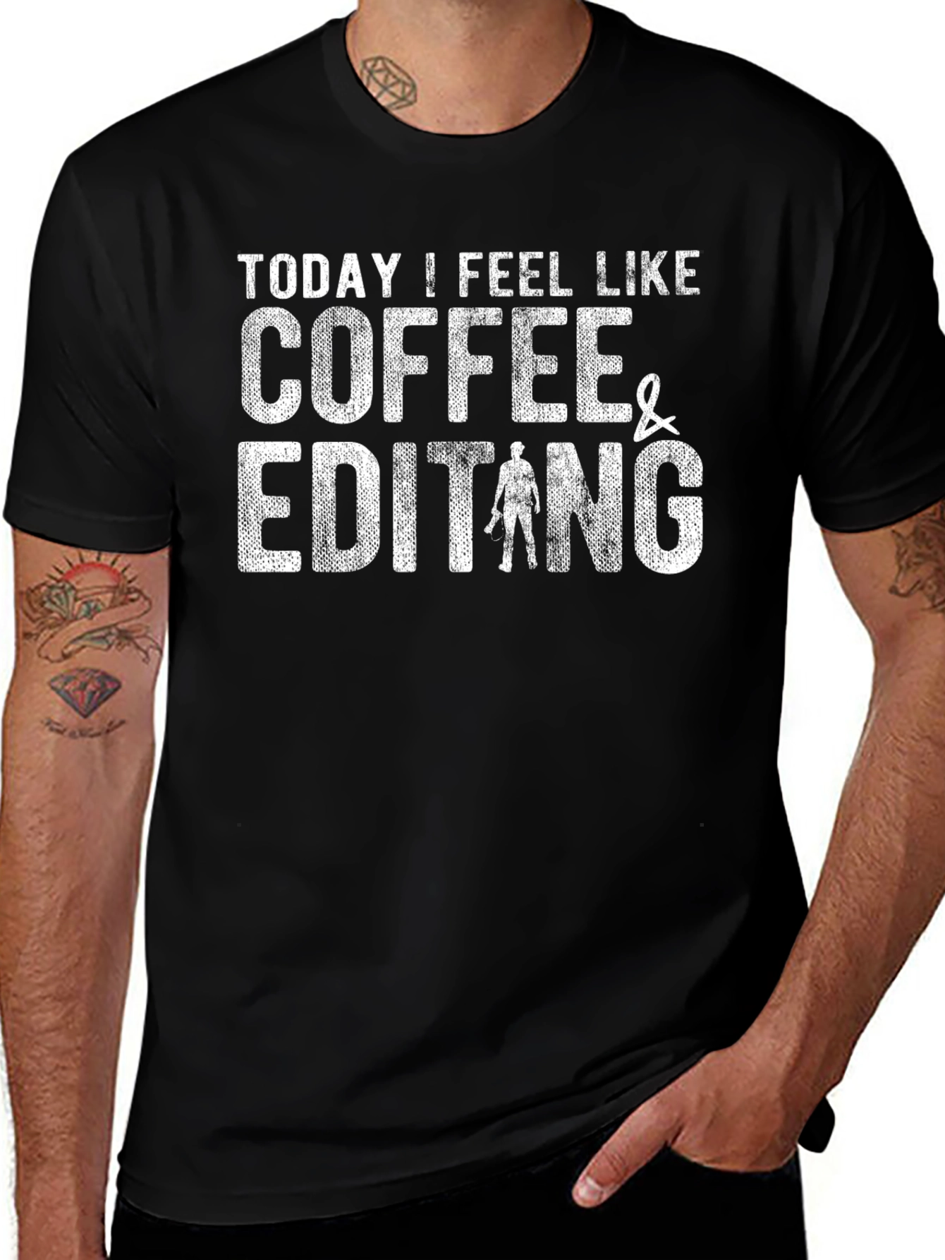 Coffee & Editing T-Shirt Funny Editor Tee
