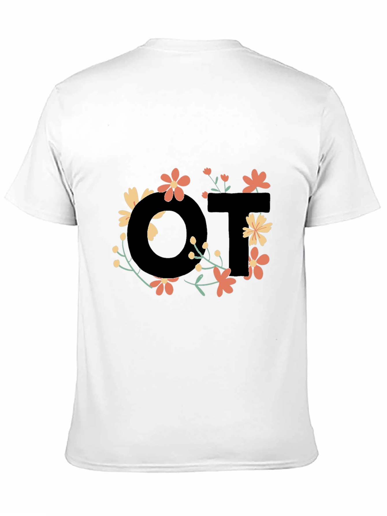 Floral OT Black T-Shirt