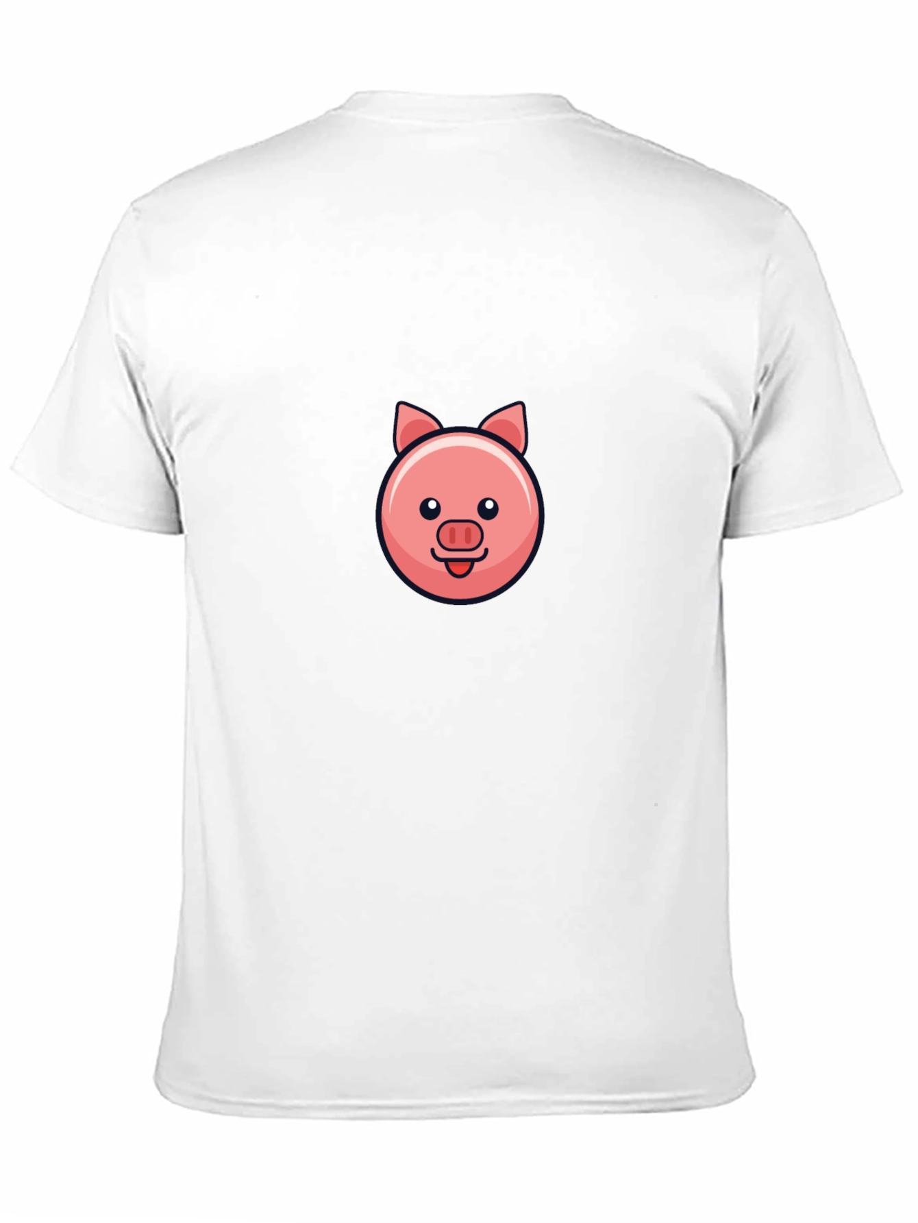 Cute Pig Face Black T-Shirt