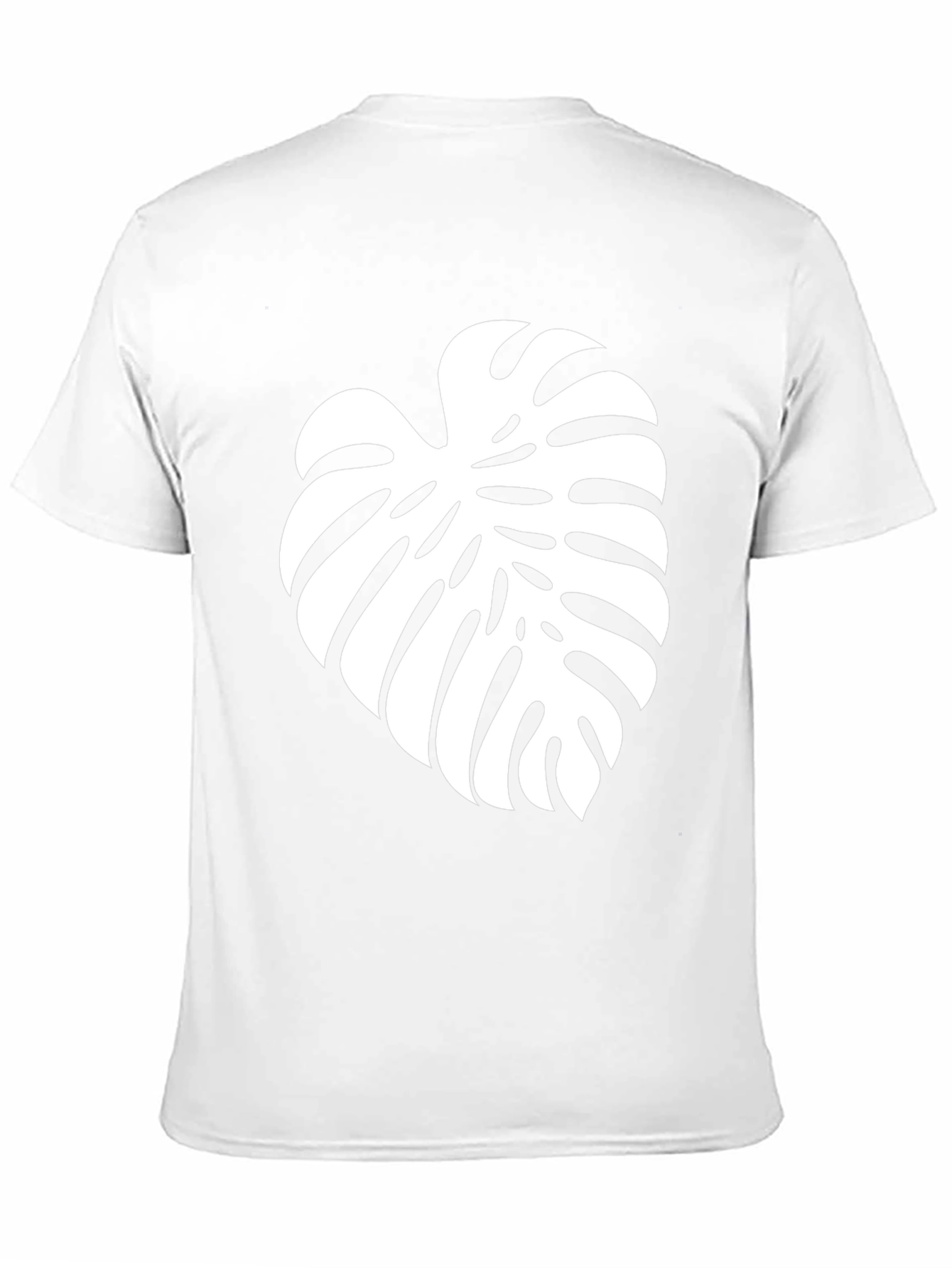 Tropical Leaf T-Shirt - Black Cotton Blend