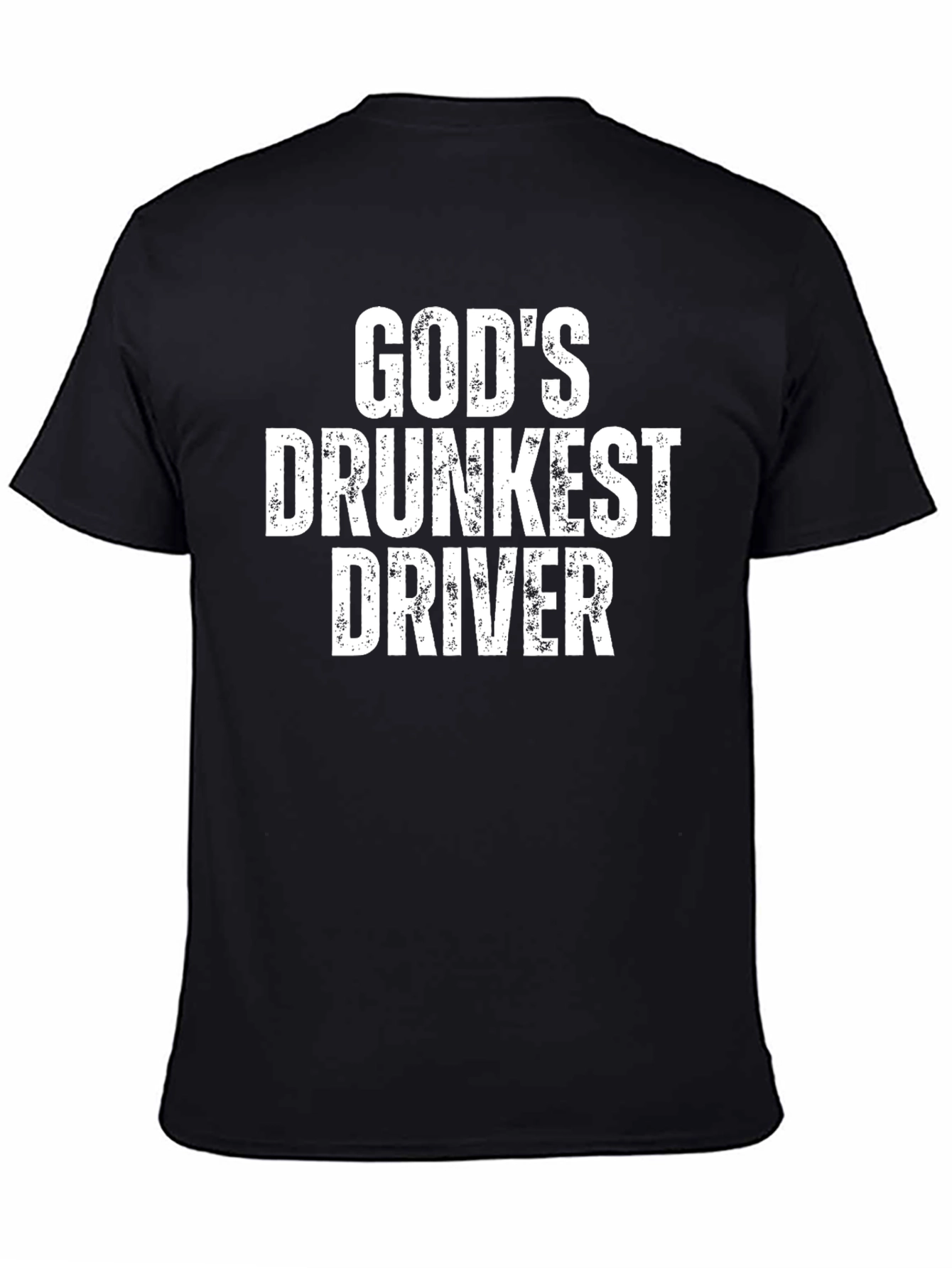 Gods Drunkest Driver Graphic T-Shirt - Black