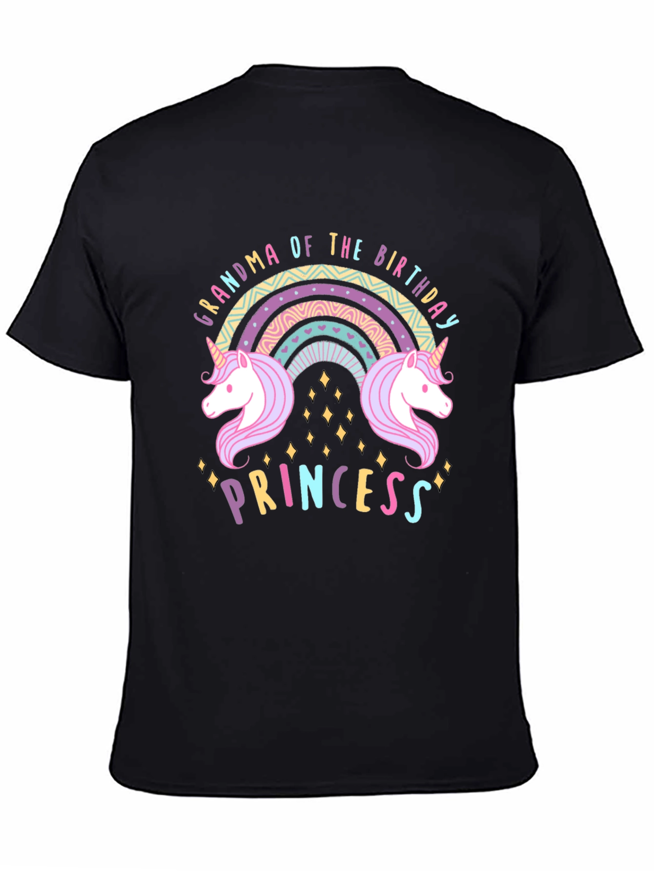 Grandma Birthday Princess Unicorn T-Shirt