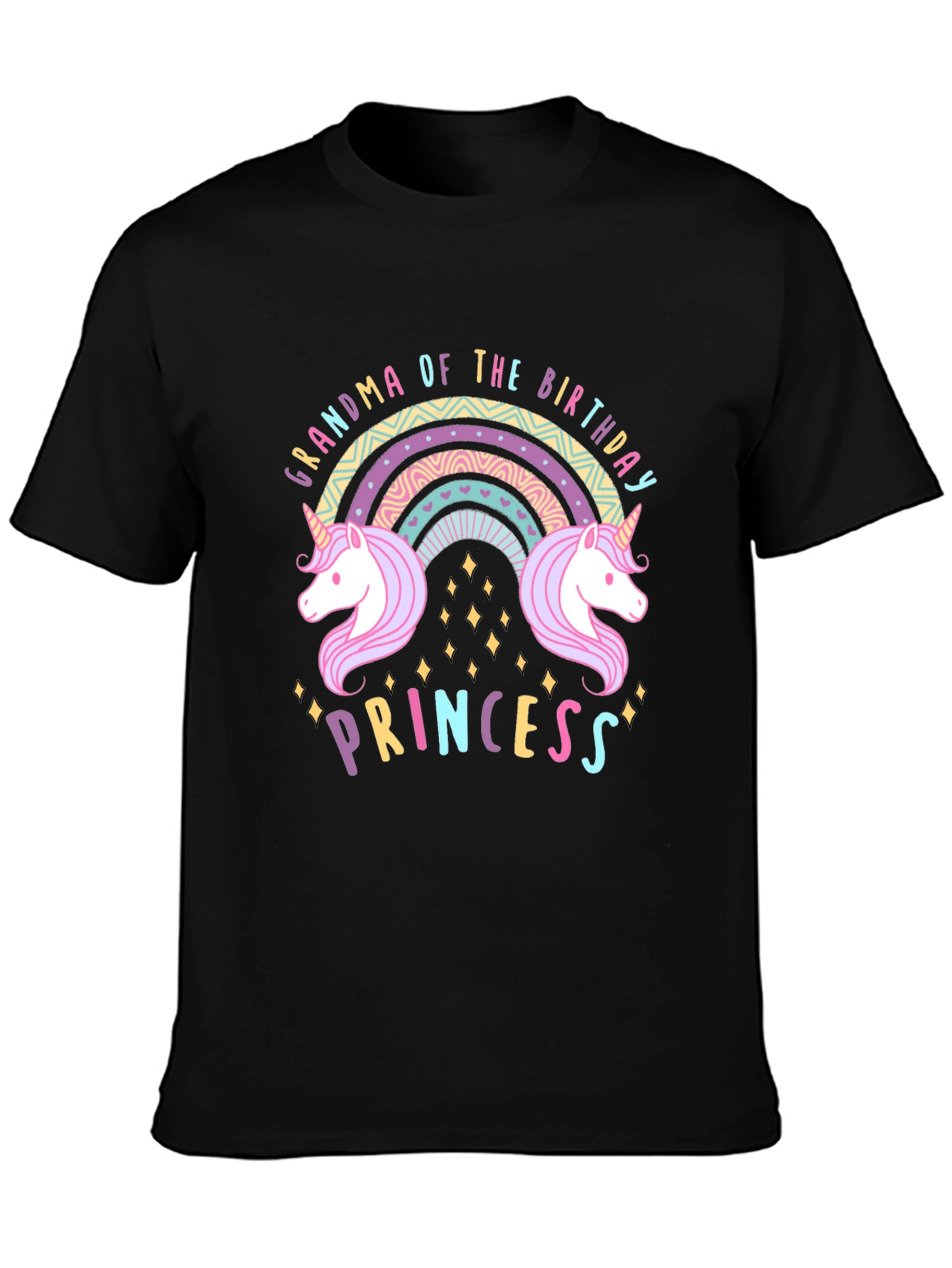 Grandma Birthday Princess Unicorn T-Shirt