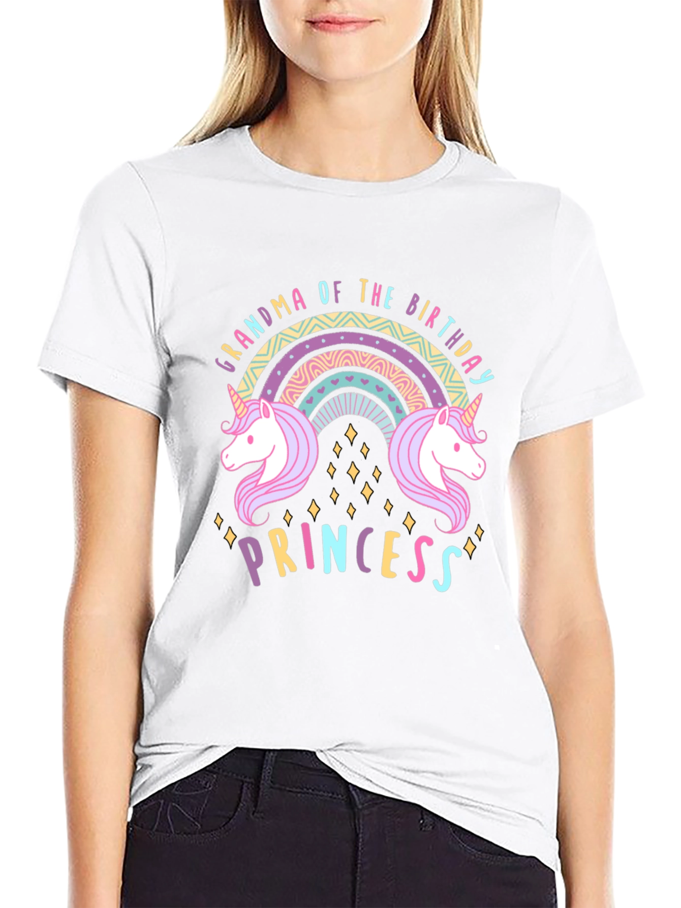 Grandma Birthday Princess Unicorn T-Shirt