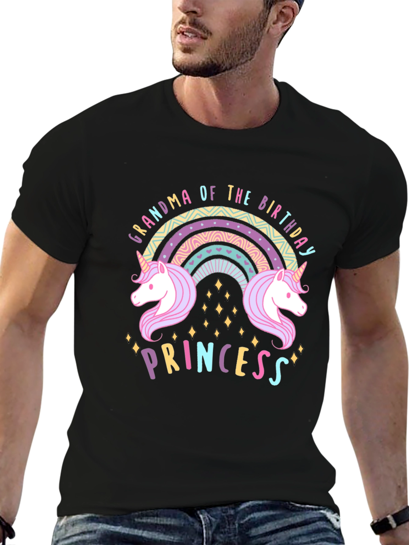 Grandma Birthday Princess Unicorn T-Shirt