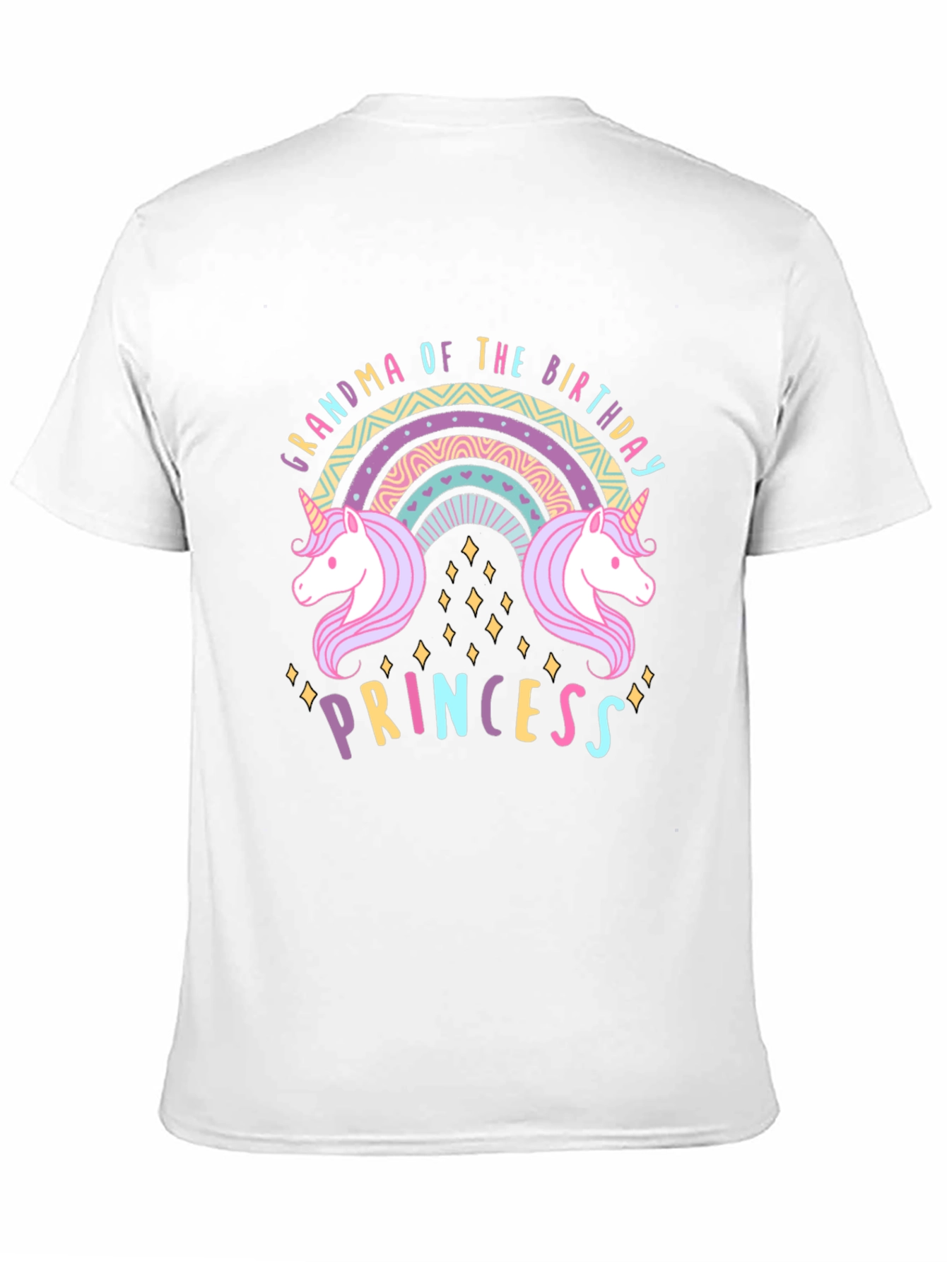 Grandma Birthday Princess Unicorn T-Shirt