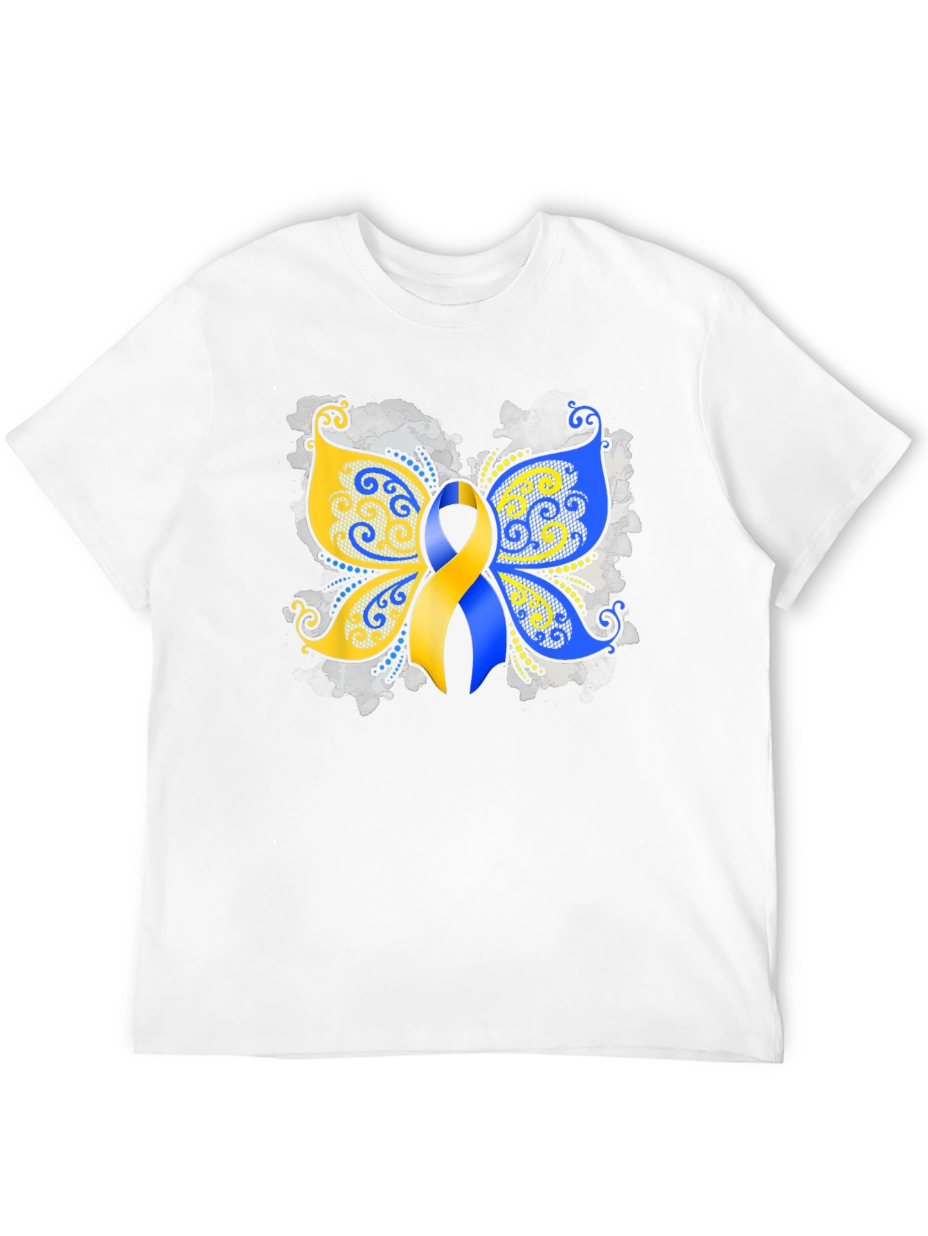 Down Syndrome Awareness Butterfly Ribbon T-Shirt