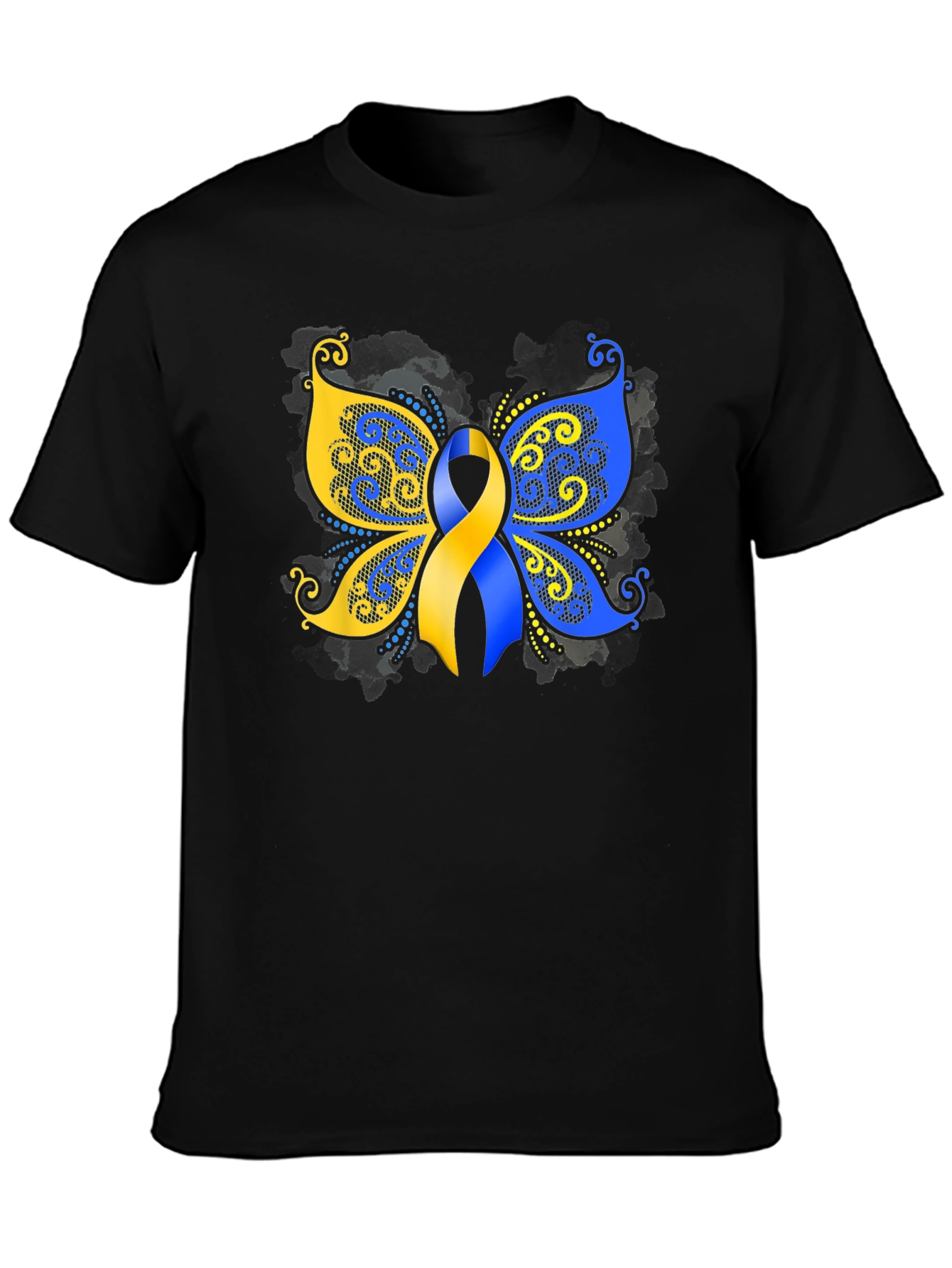 Down Syndrome Awareness Butterfly Ribbon T-Shirt