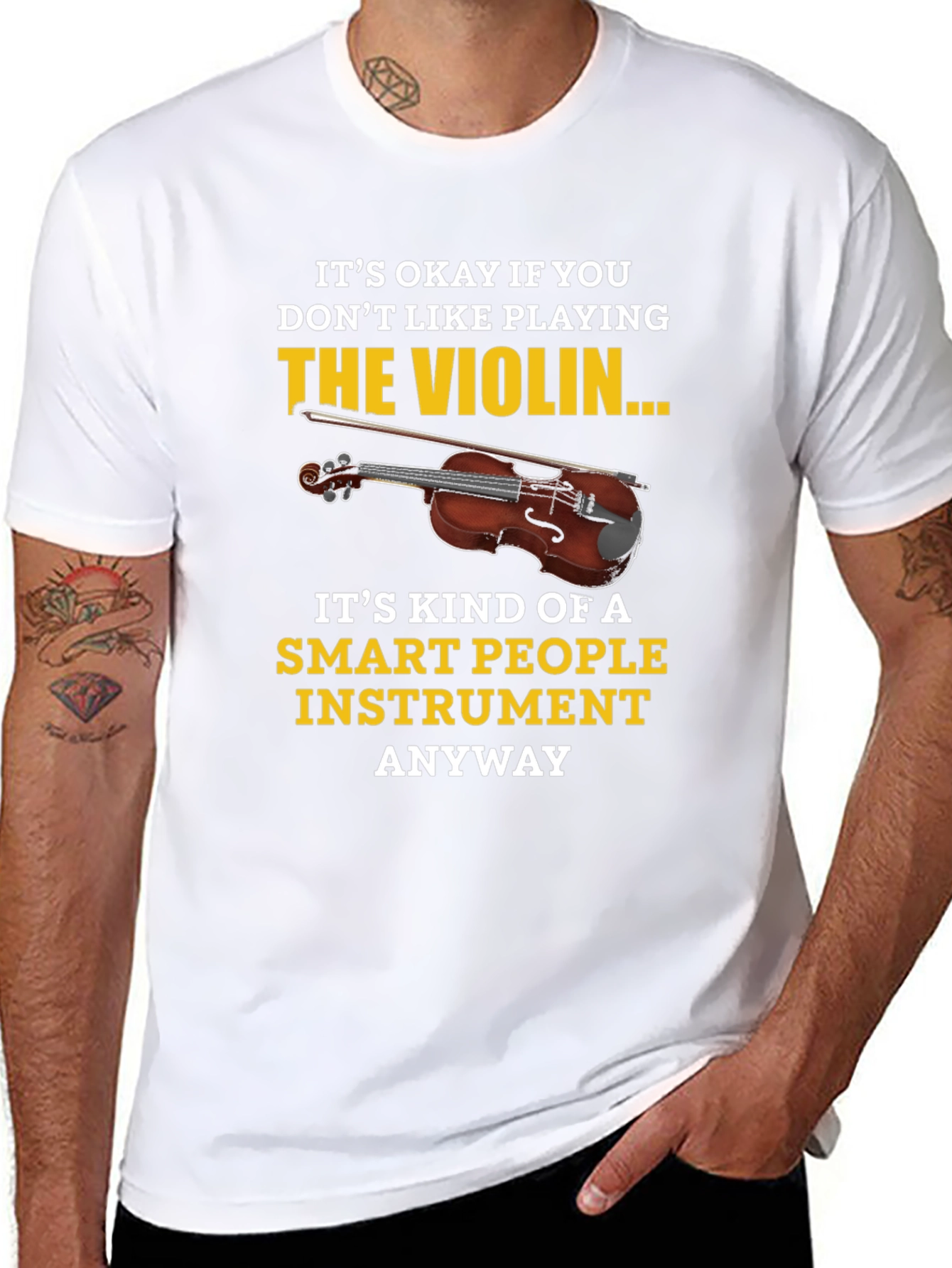 Funny Violin T-Shirt - Smart People Instrument Tee