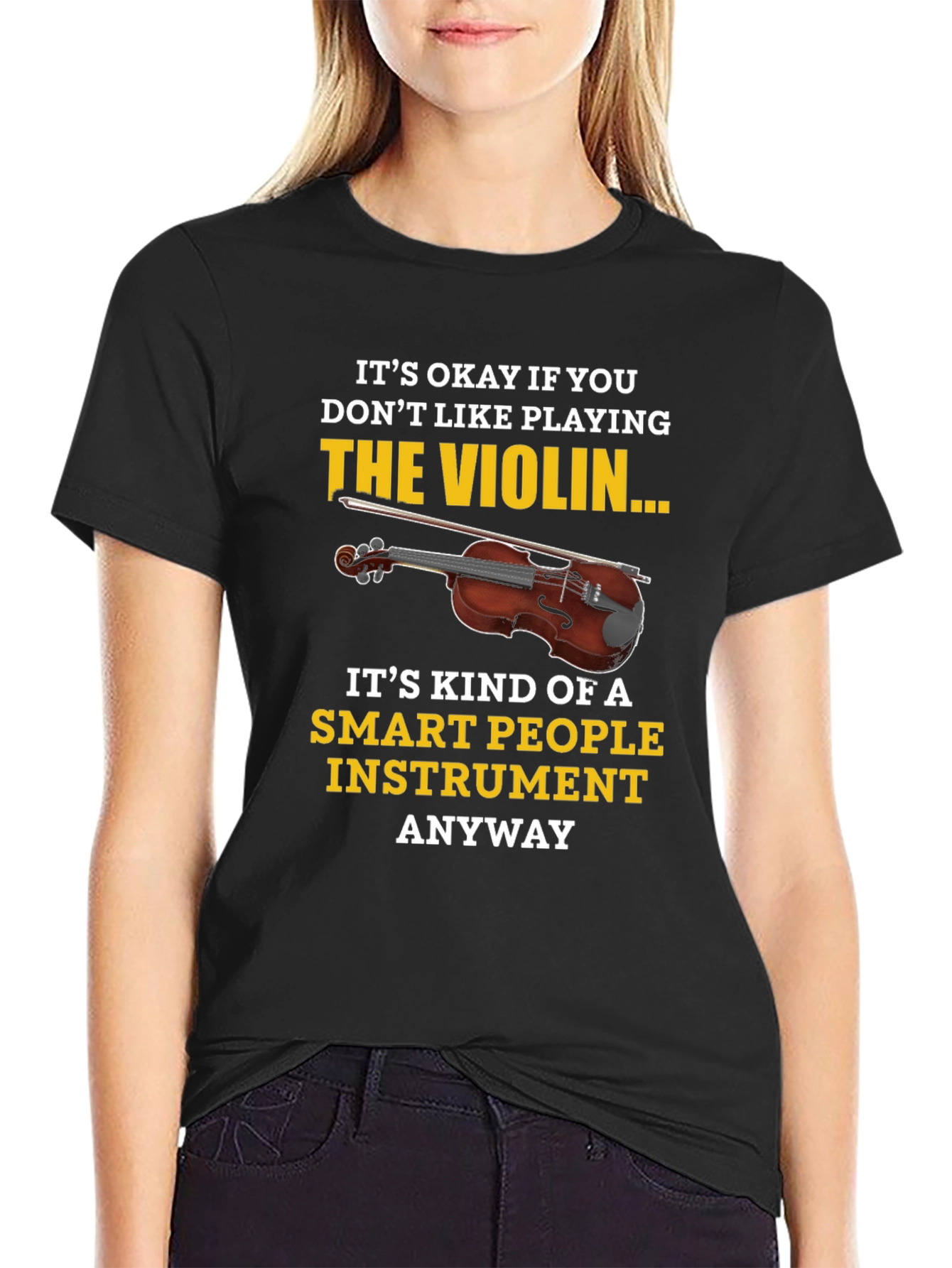 Funny Violin T-Shirt - Smart People Instrument Tee