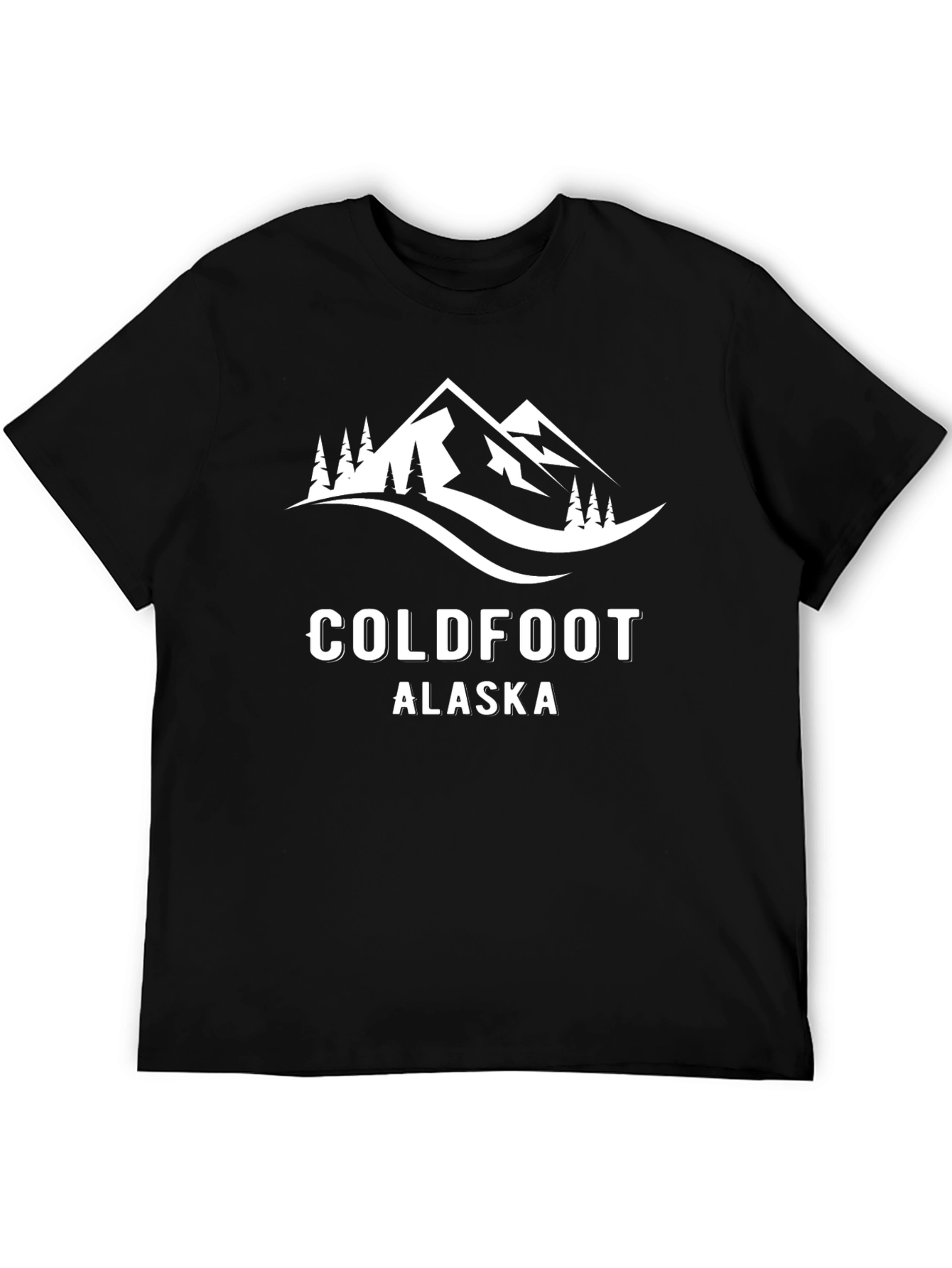 Coldfoot Alaska Mountain Graphic Tee - Black