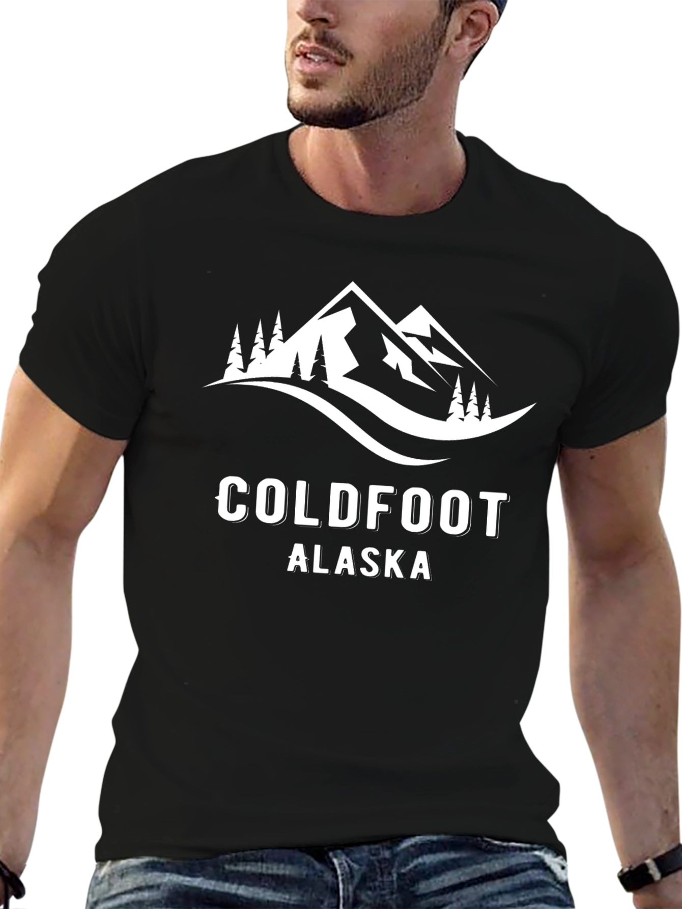 Coldfoot Alaska Mountain Graphic Tee - Black