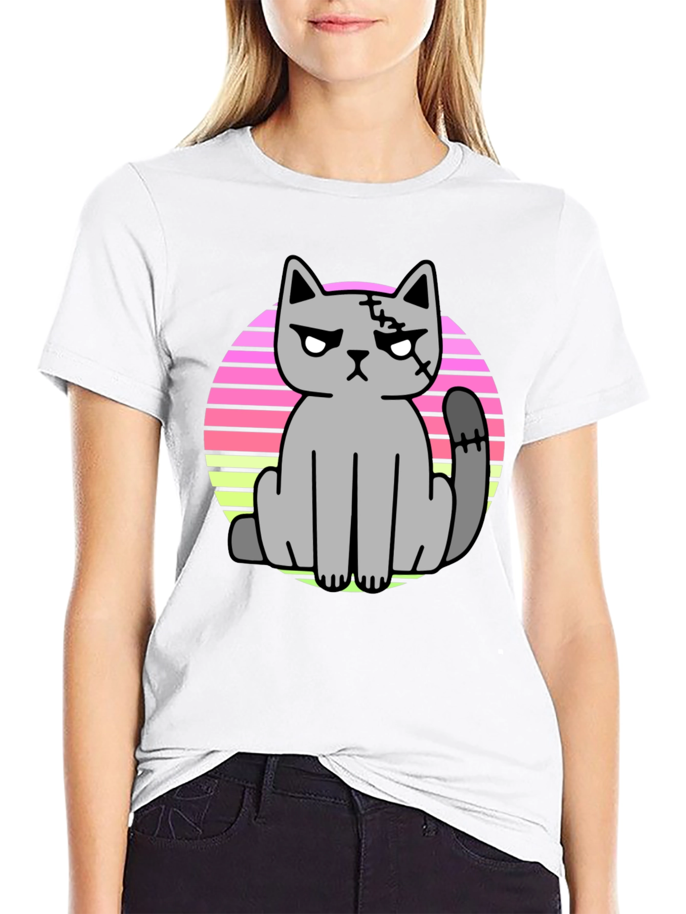 Grumpy Undead Cat T-Shirt