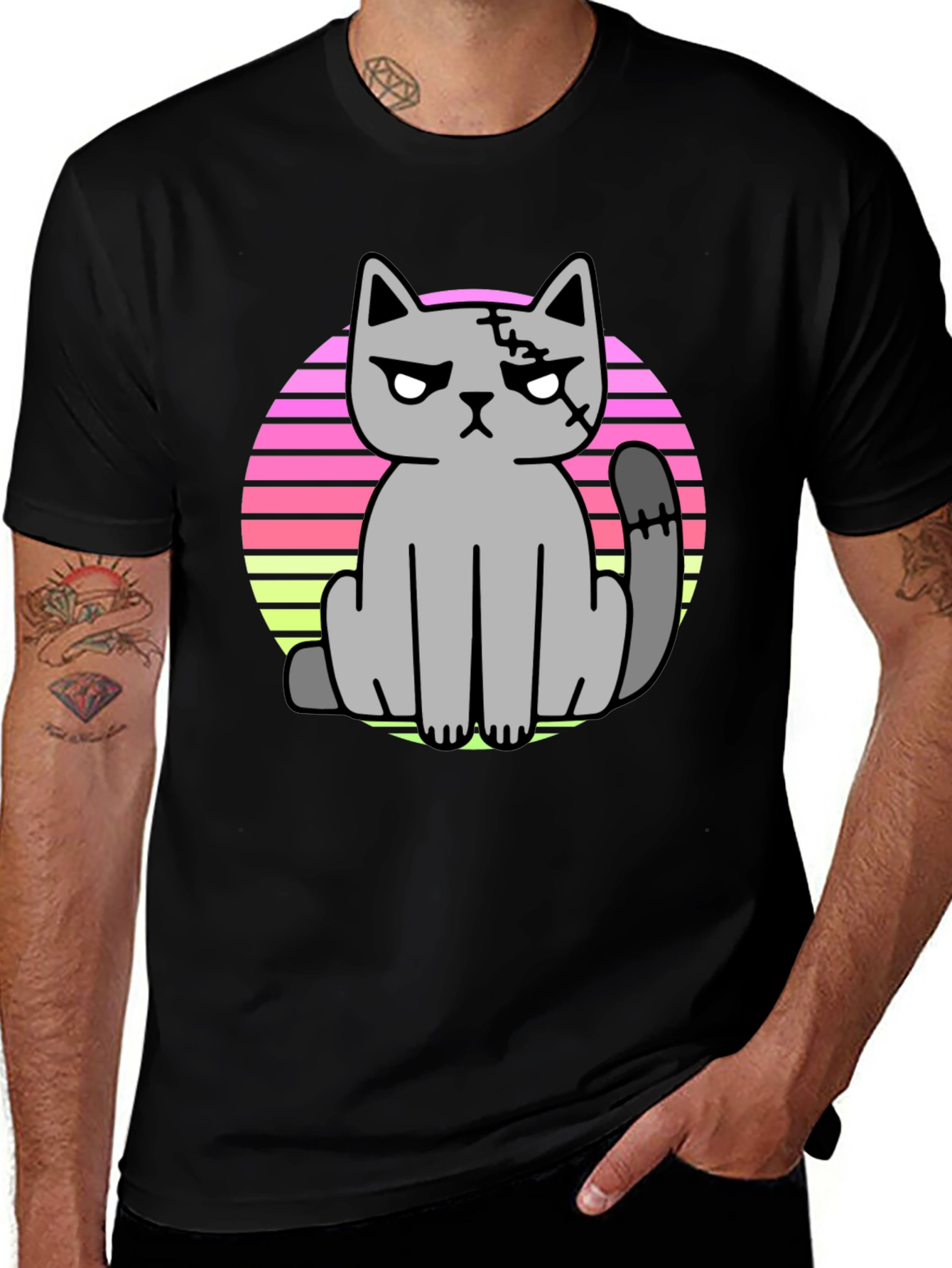 Grumpy Undead Cat T-Shirt