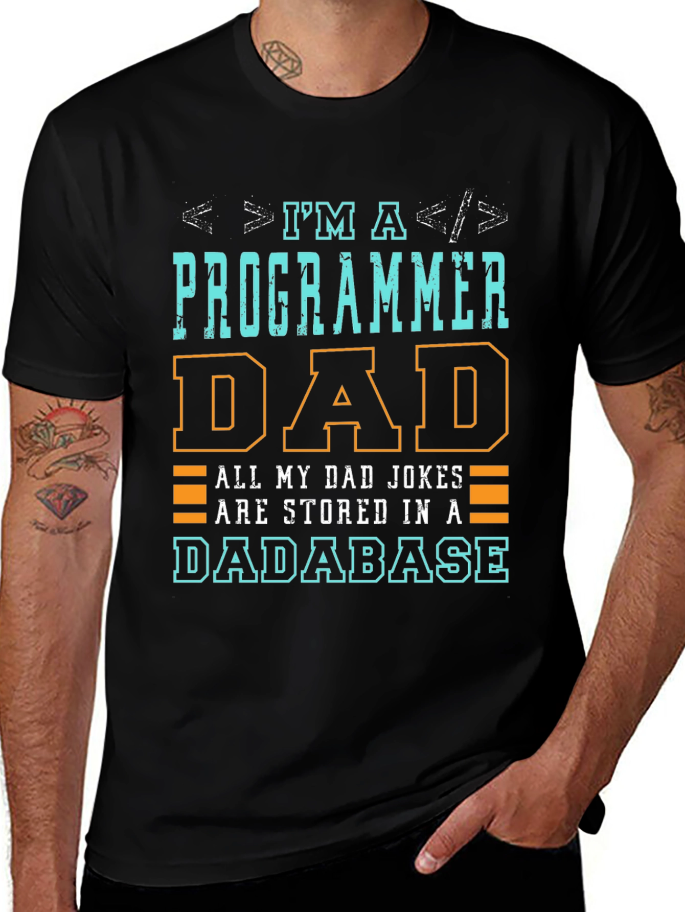 Programmer Dad T-Shirt - Dadabase Jokes Funny Coding Tee