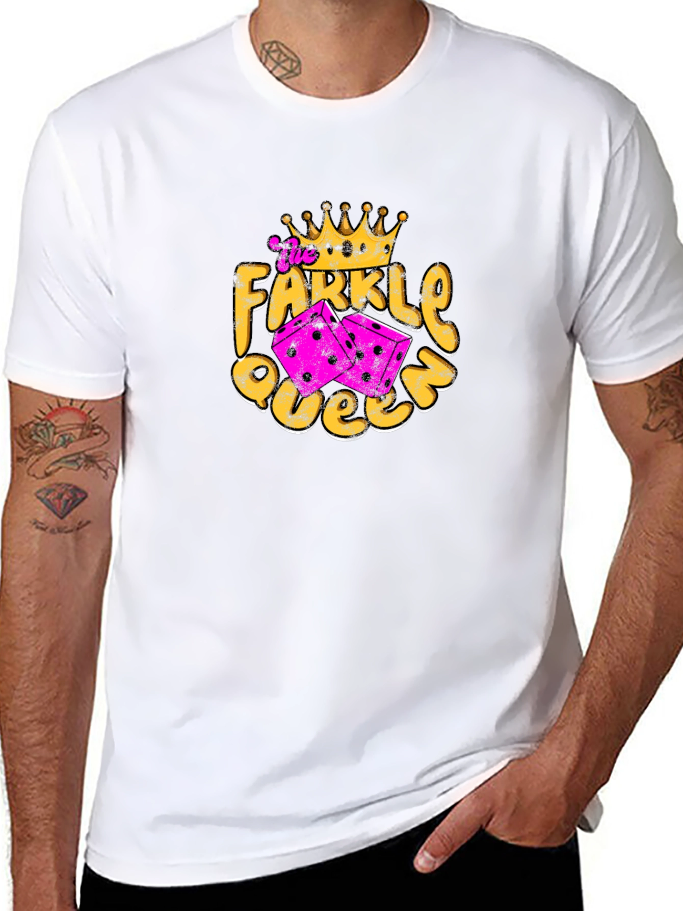 Farkle Queen T-Shirt - Fun Dice Game Tee