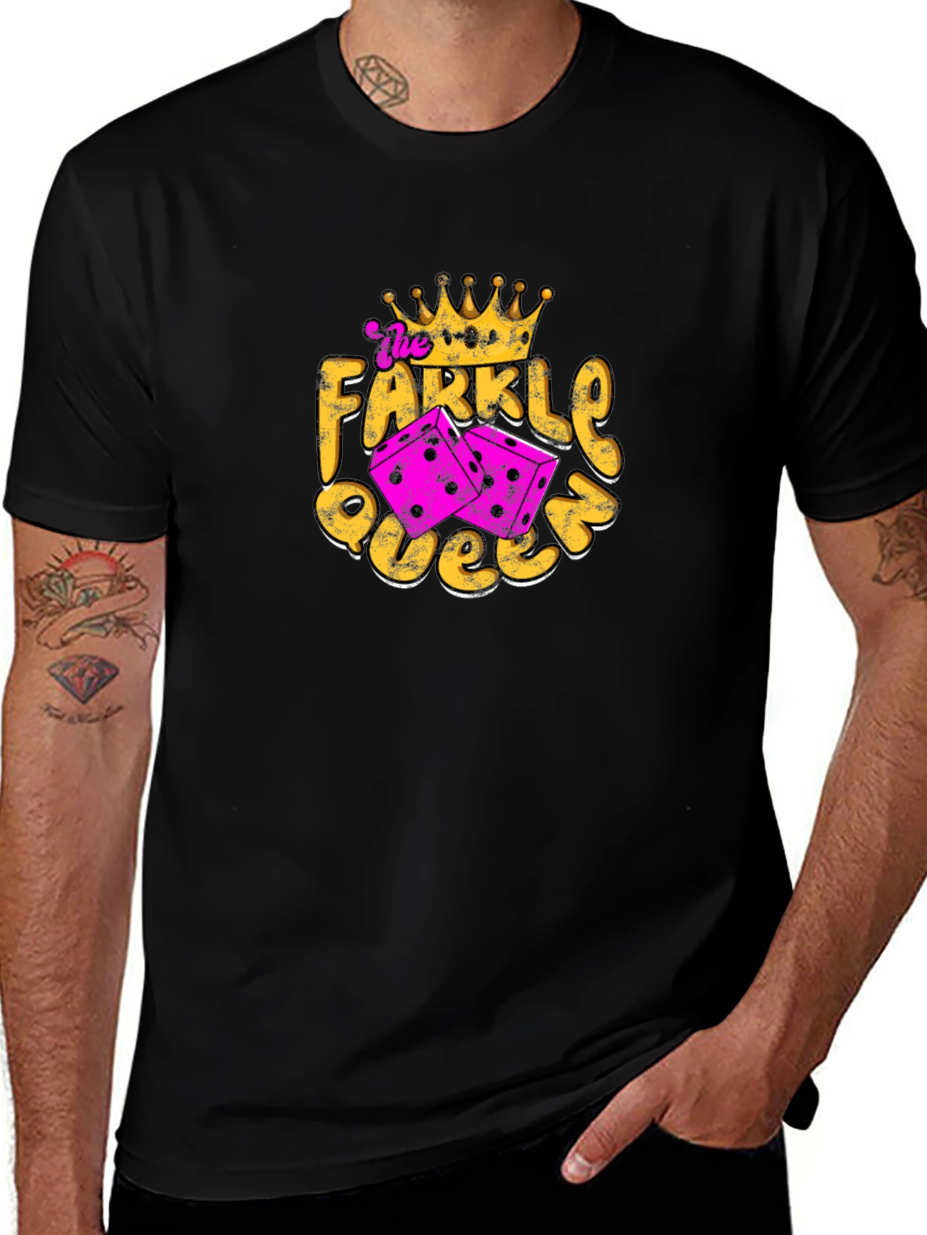 Farkle Queen T-Shirt - Fun Dice Game Tee