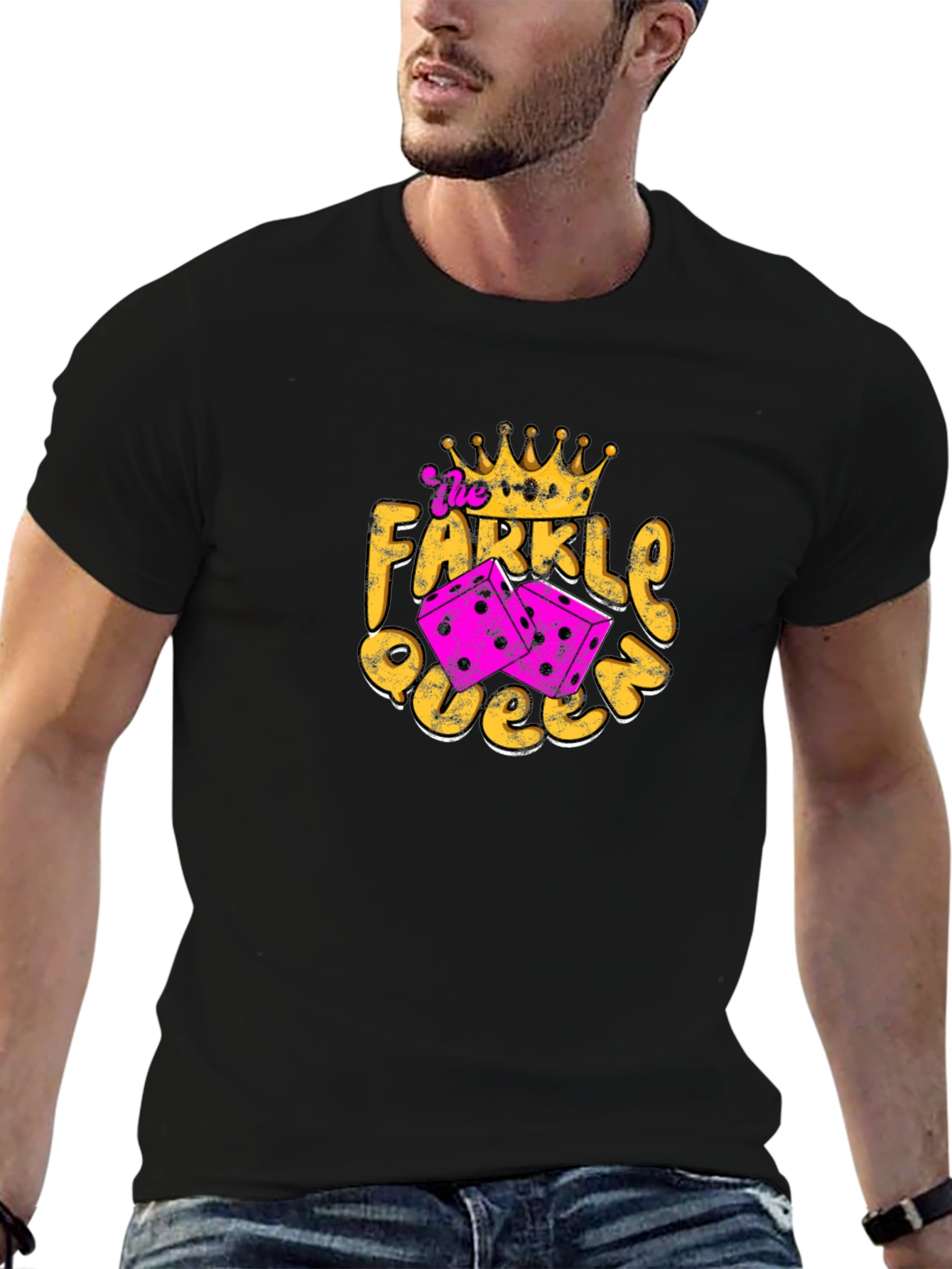Farkle Queen T-Shirt - Fun Dice Game Tee