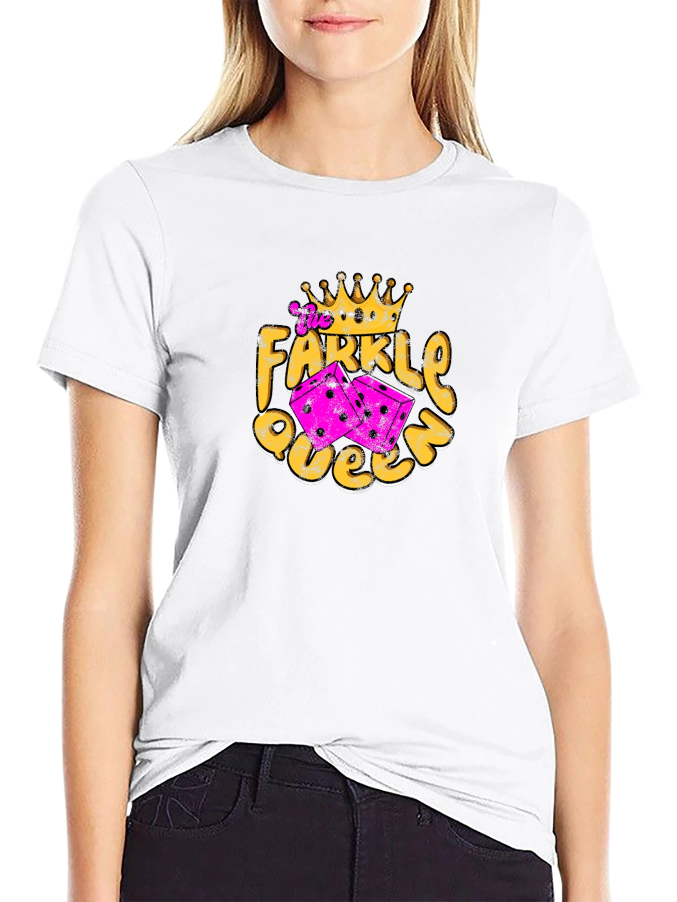 Farkle Queen T-Shirt - Fun Dice Game Tee