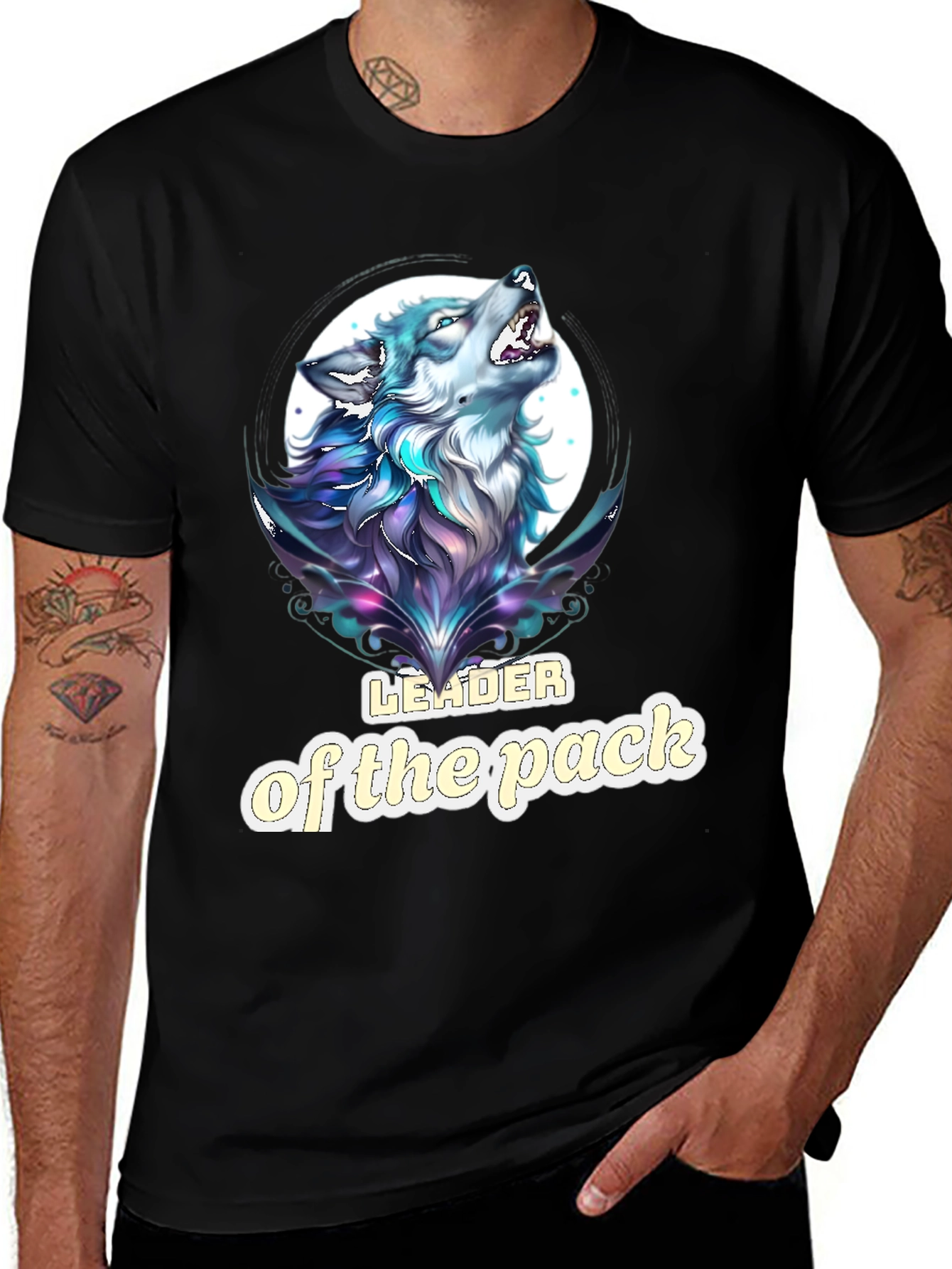 Leader of the Pack Wolf Graphic T-Shirt