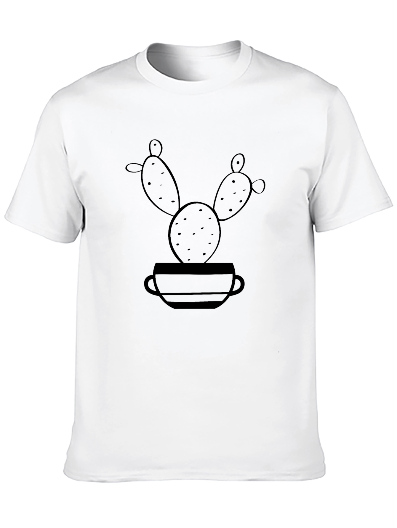 Cactus in Pot Graphic Tee - Unisex Casual Style