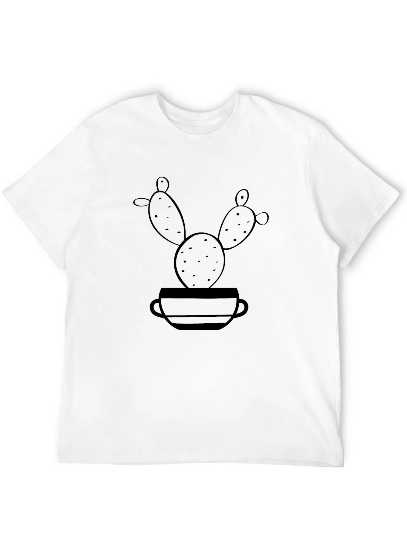Cactus in Pot Graphic Tee - Unisex Casual Style