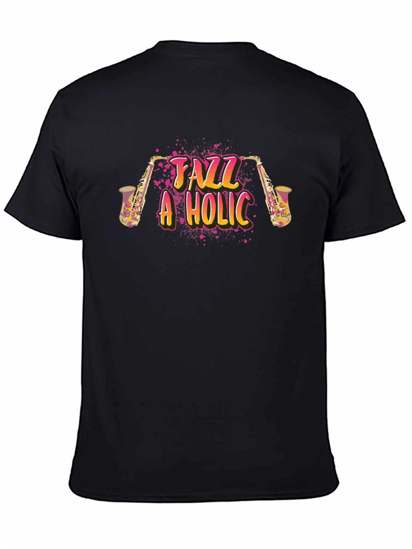 Jazz-A-Holic Black Graphic Tee
