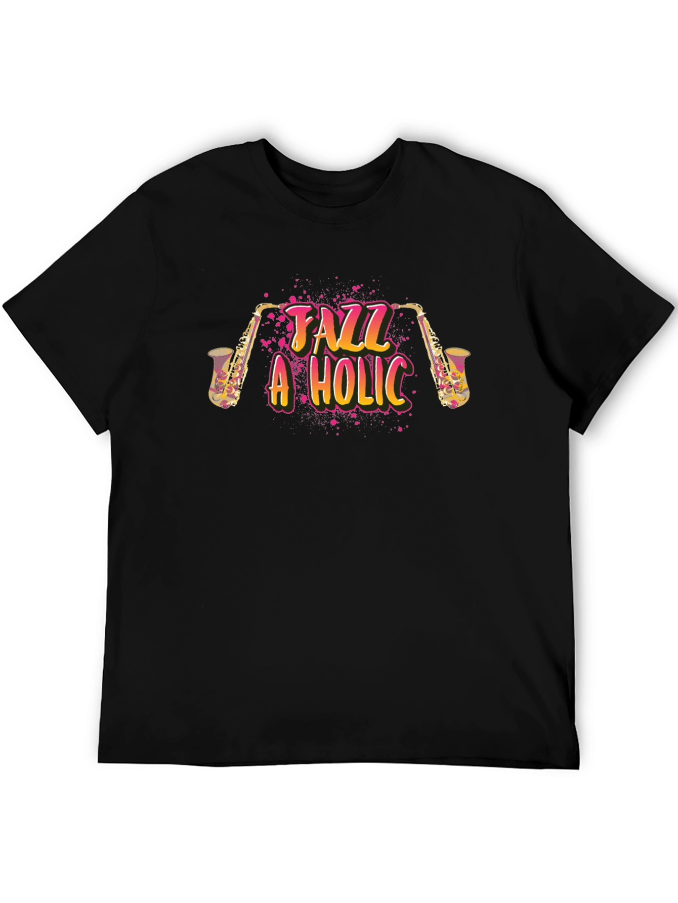 Jazz-A-Holic Black Graphic Tee