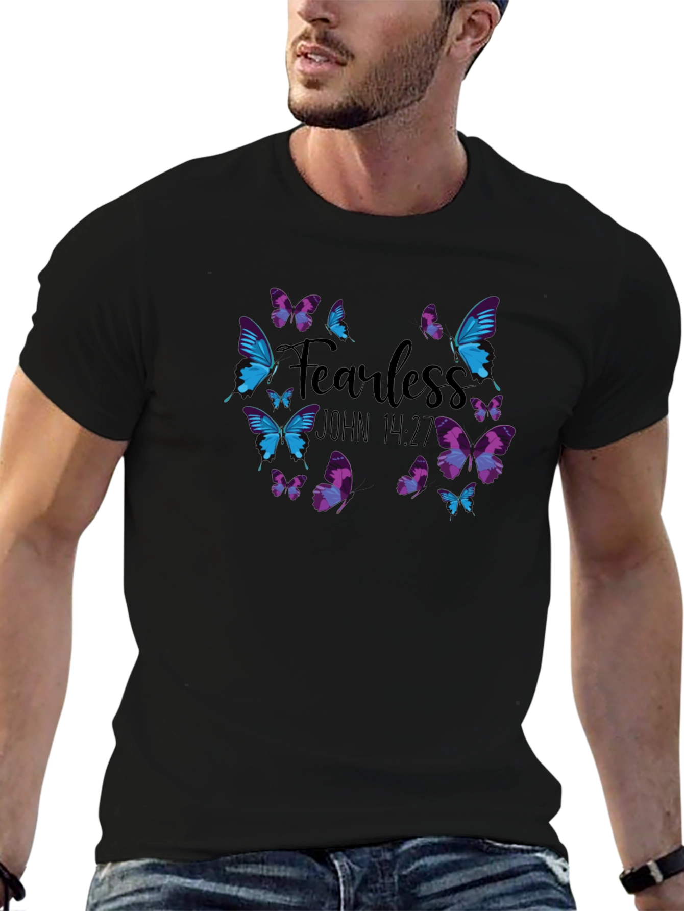 Fearless Butterfly Christian Graphic T-Shirt