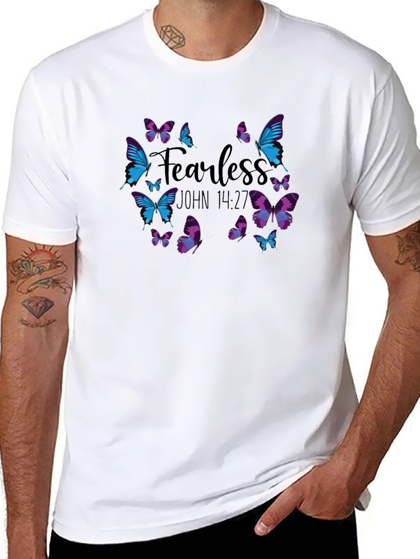 Fearless Butterfly Christian Graphic T-Shirt