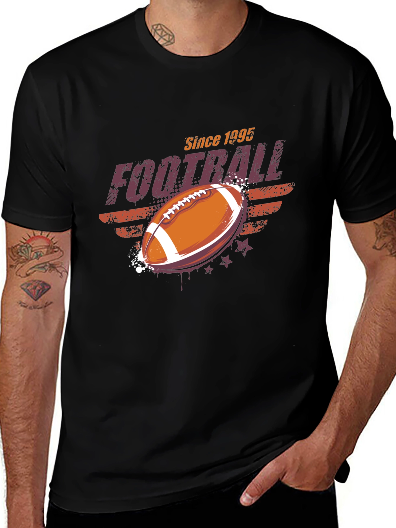 Football Since 1995 Black Graphic Tee