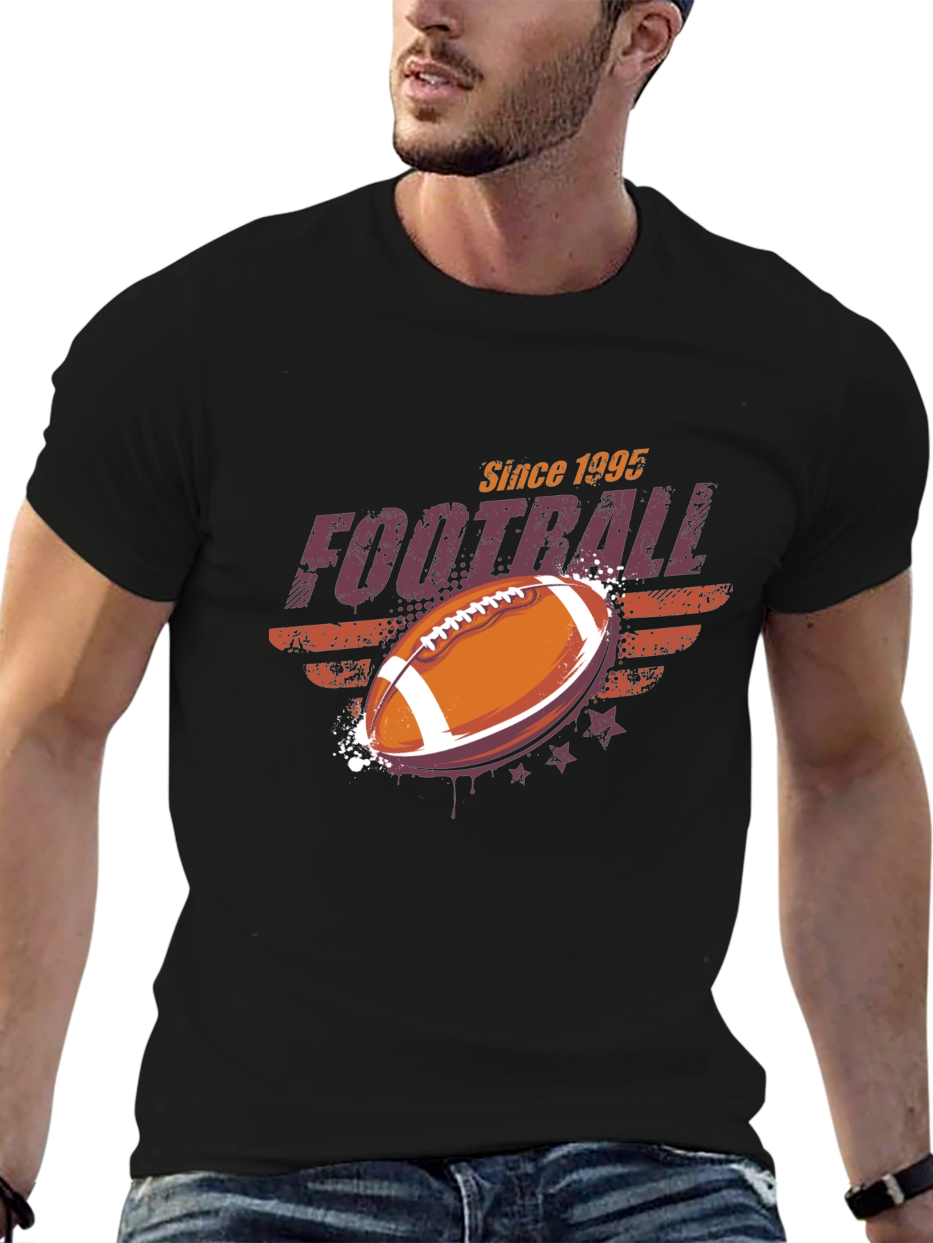 Football Since 1995 Black Graphic Tee