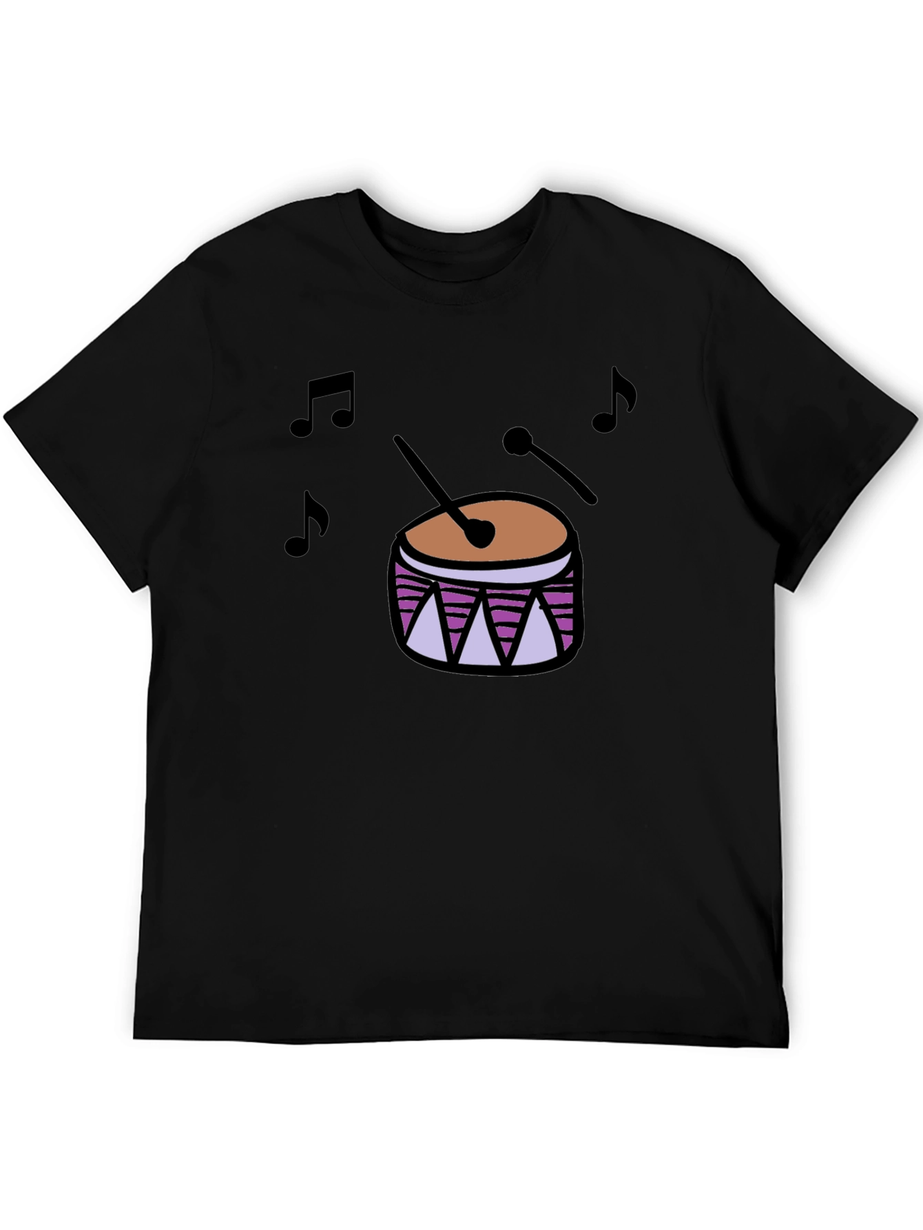 Drum Music T-Shirt - Black Cotton Tee