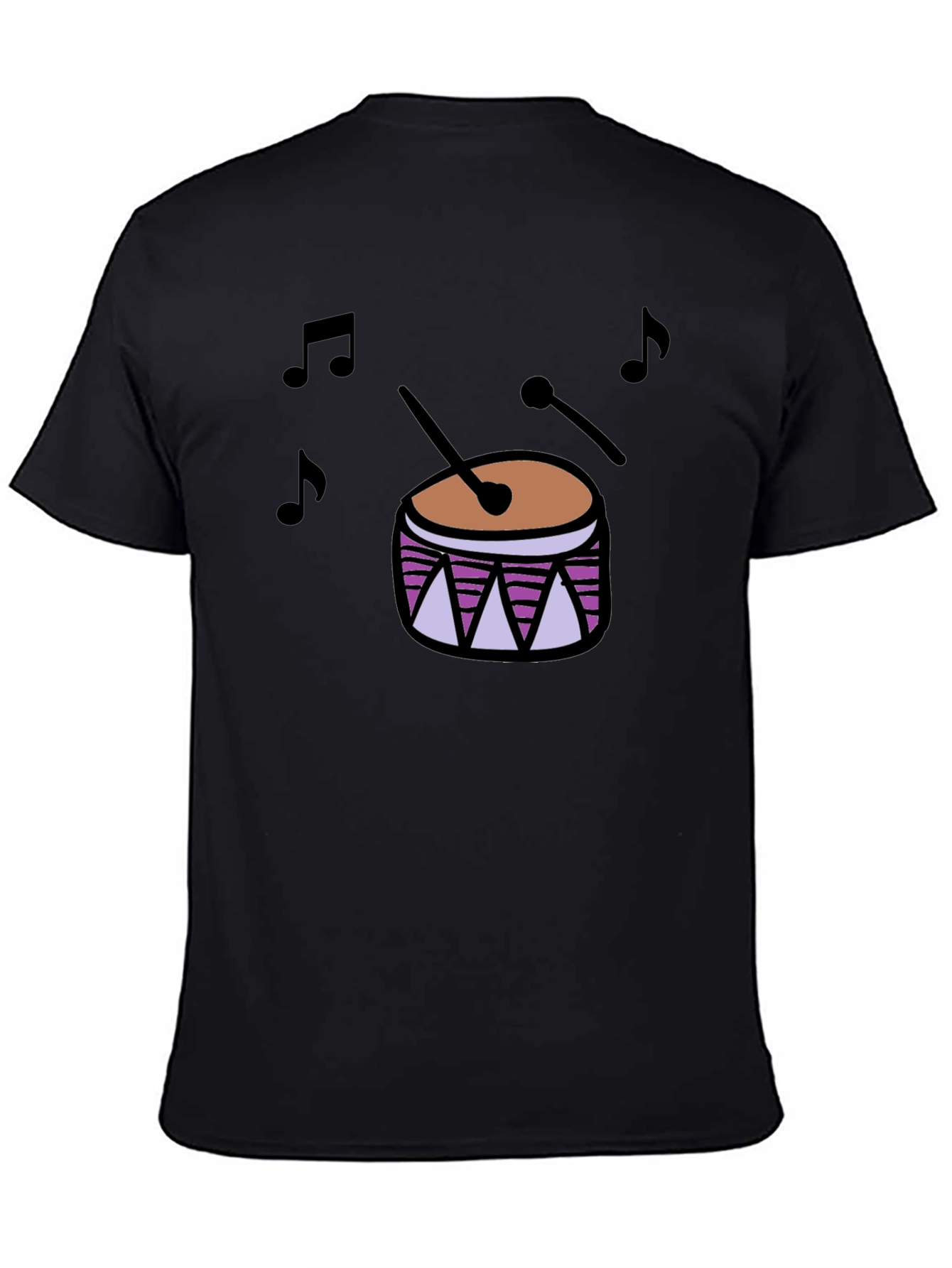 Drum Music T-Shirt - Black Cotton Tee