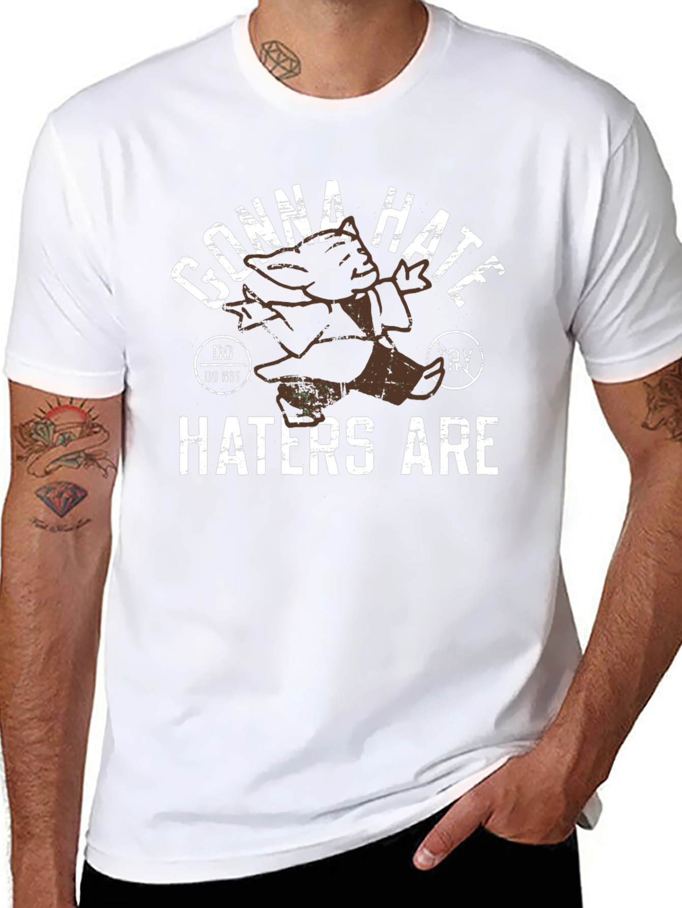 Gonna Hate Haters Are Graphic T-Shirt - Mens Black