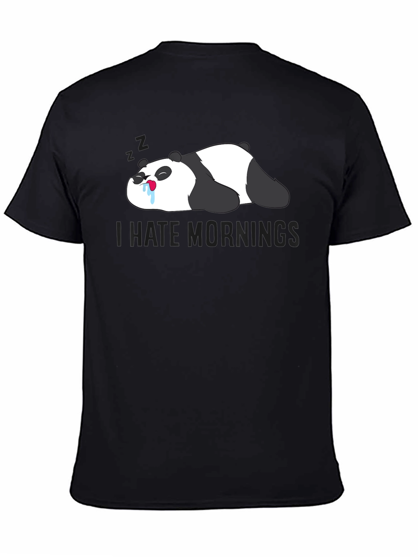 I Hate Mornings Panda Graphic Tee