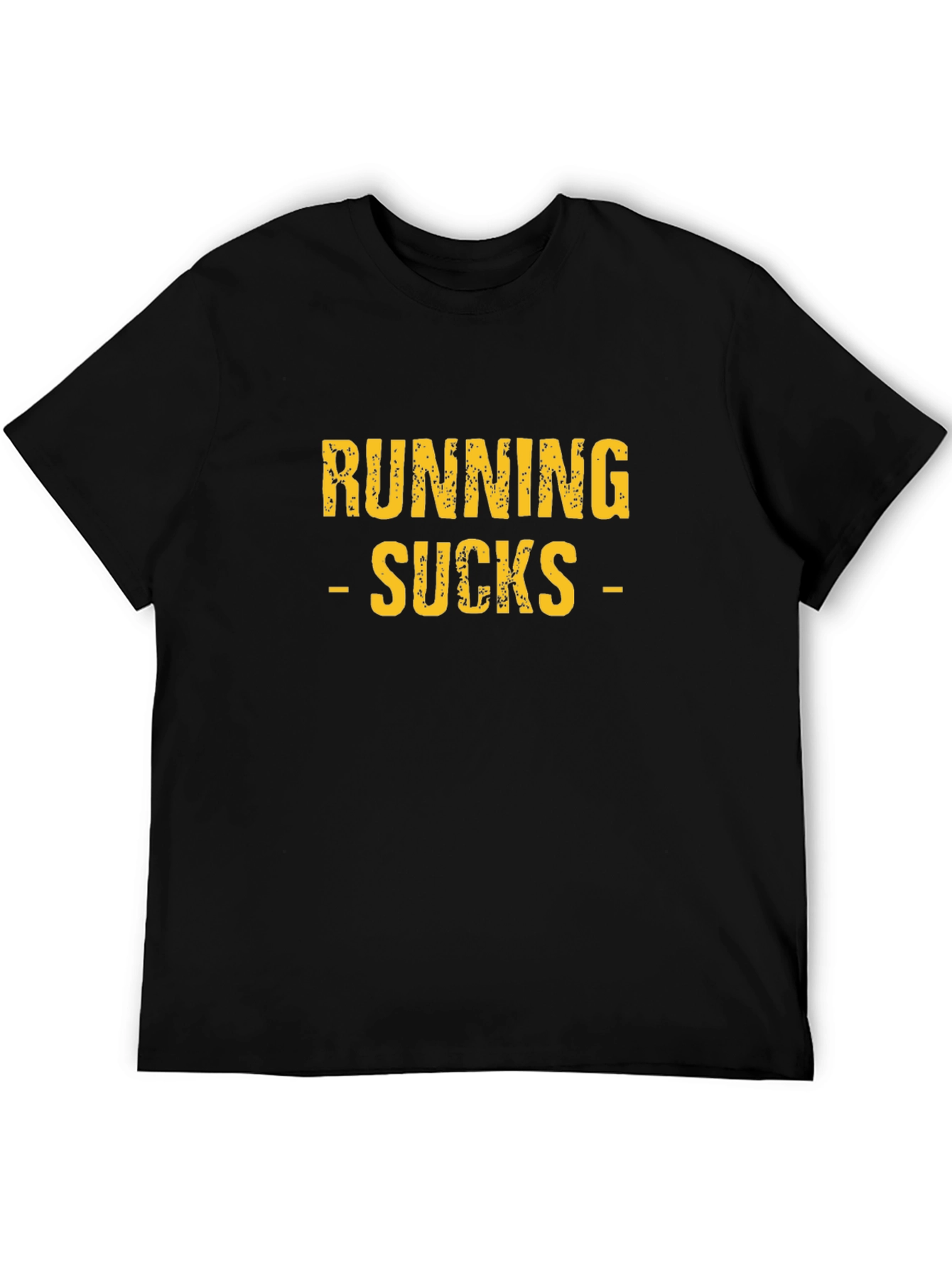 Running Sucks Graphic Tee - Black Cotton T-Shirt
