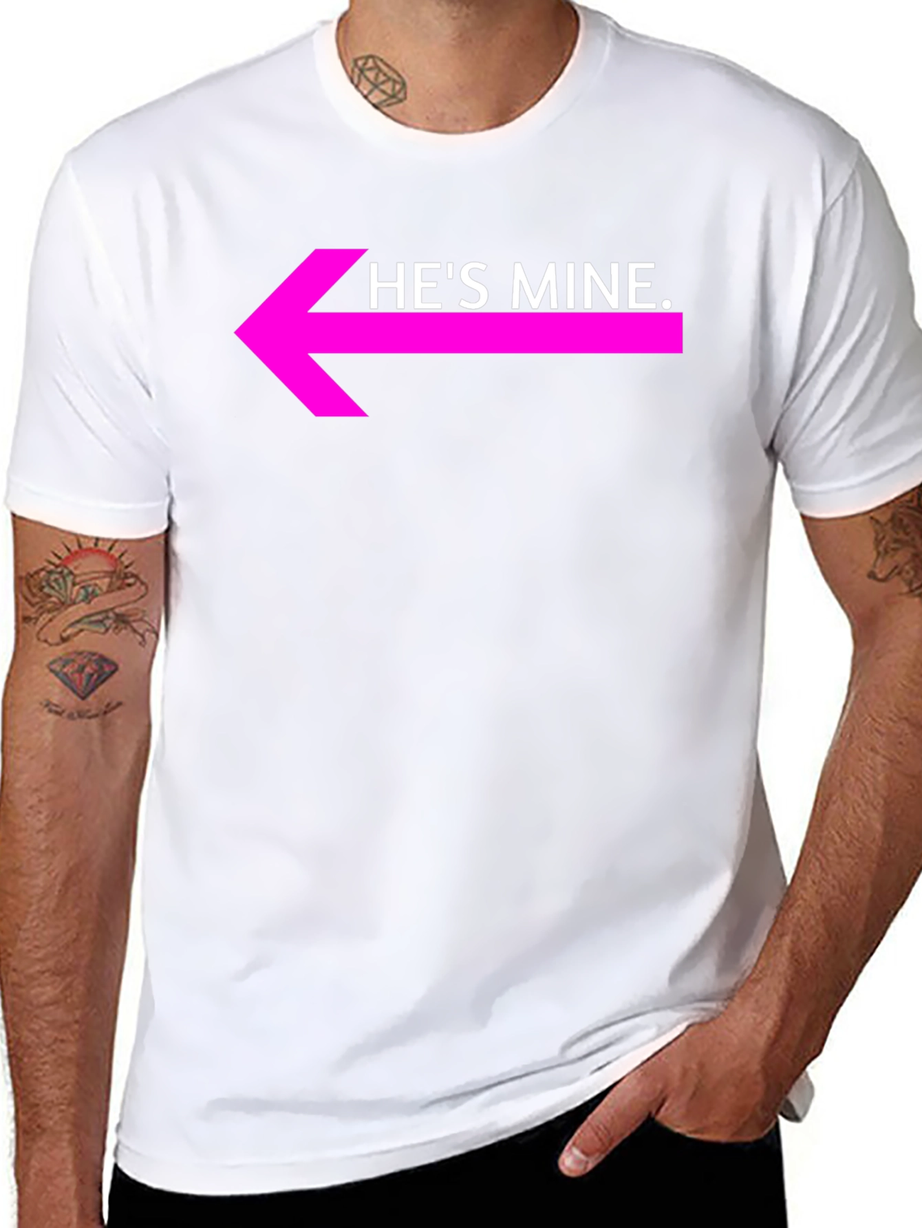 Hes Mine Graphic Tee - Couples Matching Shirt