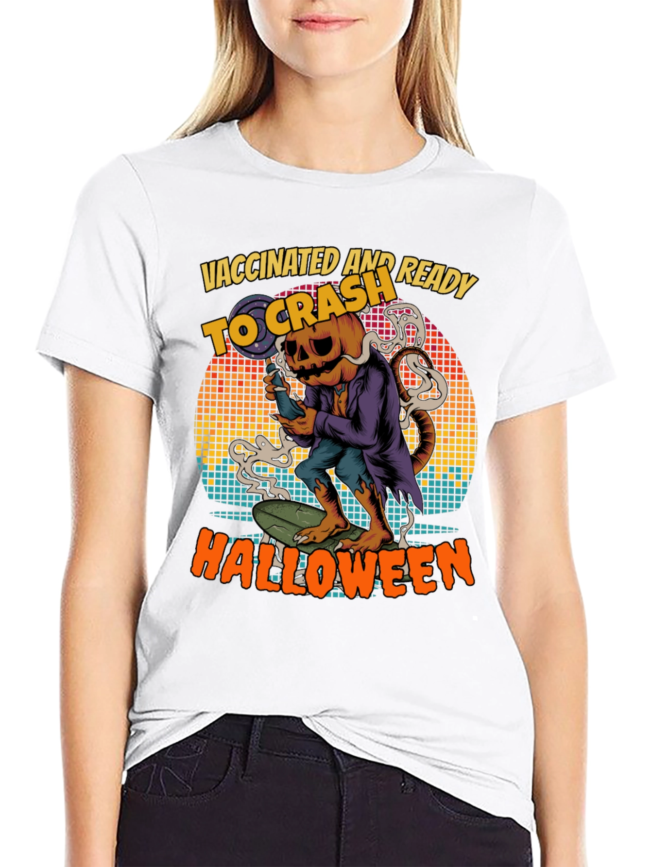 Vaccinated and Ready to Crash Halloween T-Shirt