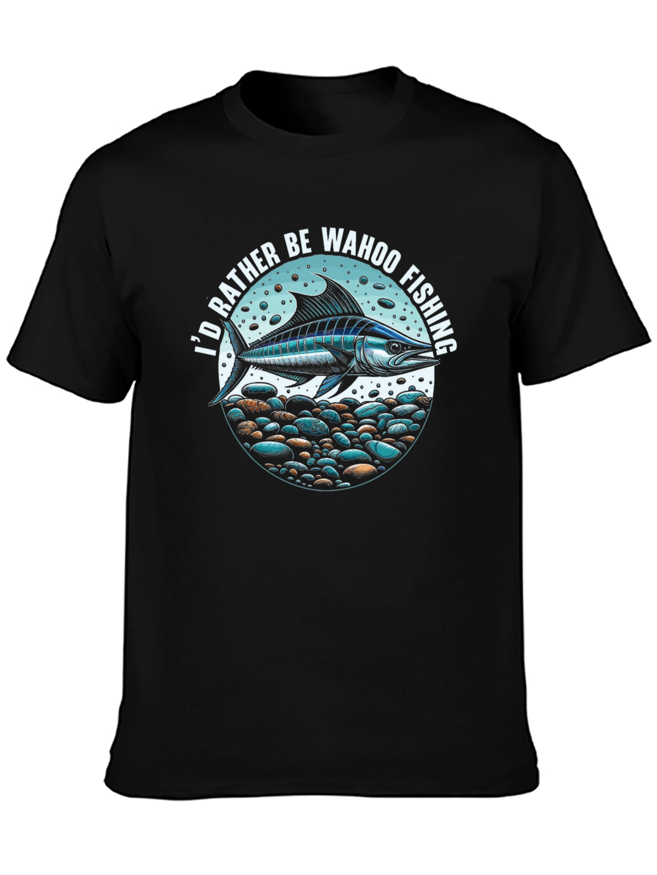 Wahoo Fishing T-Shirt: Id Rather Be Fishing Tee