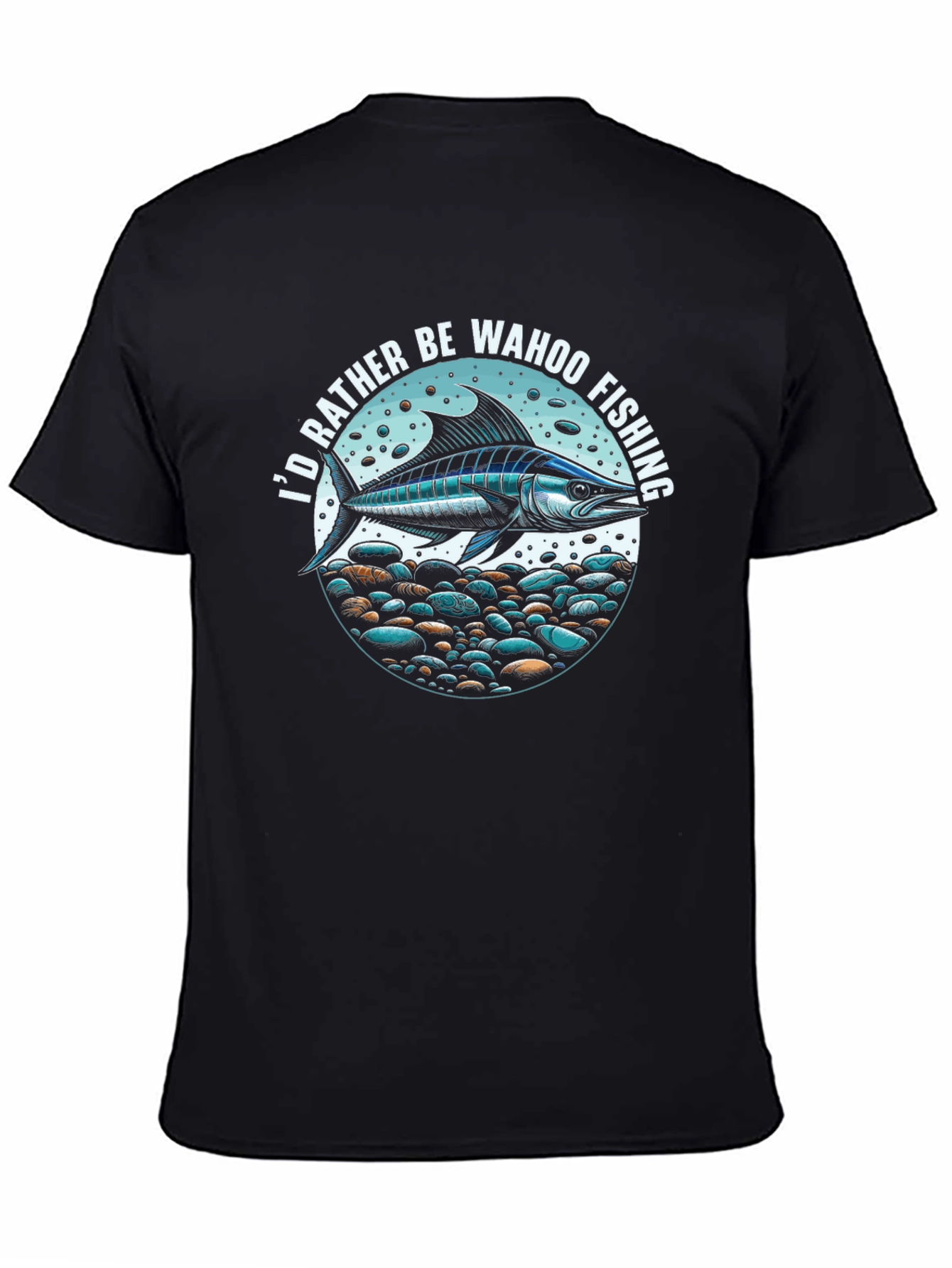 Wahoo Fishing T-Shirt: Id Rather Be Fishing Tee