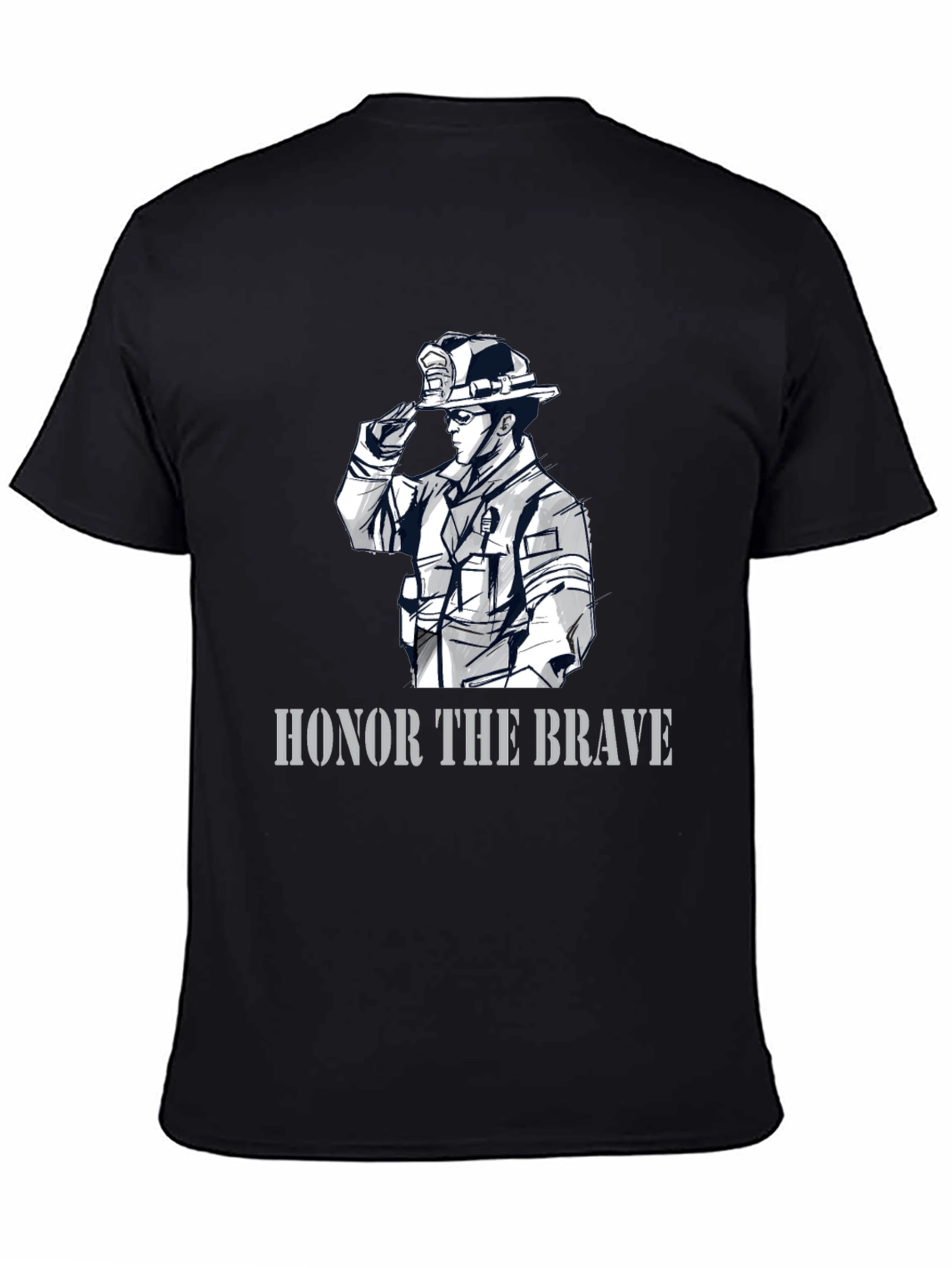 Honor The Brave Firefighter Graphic T-Shirt