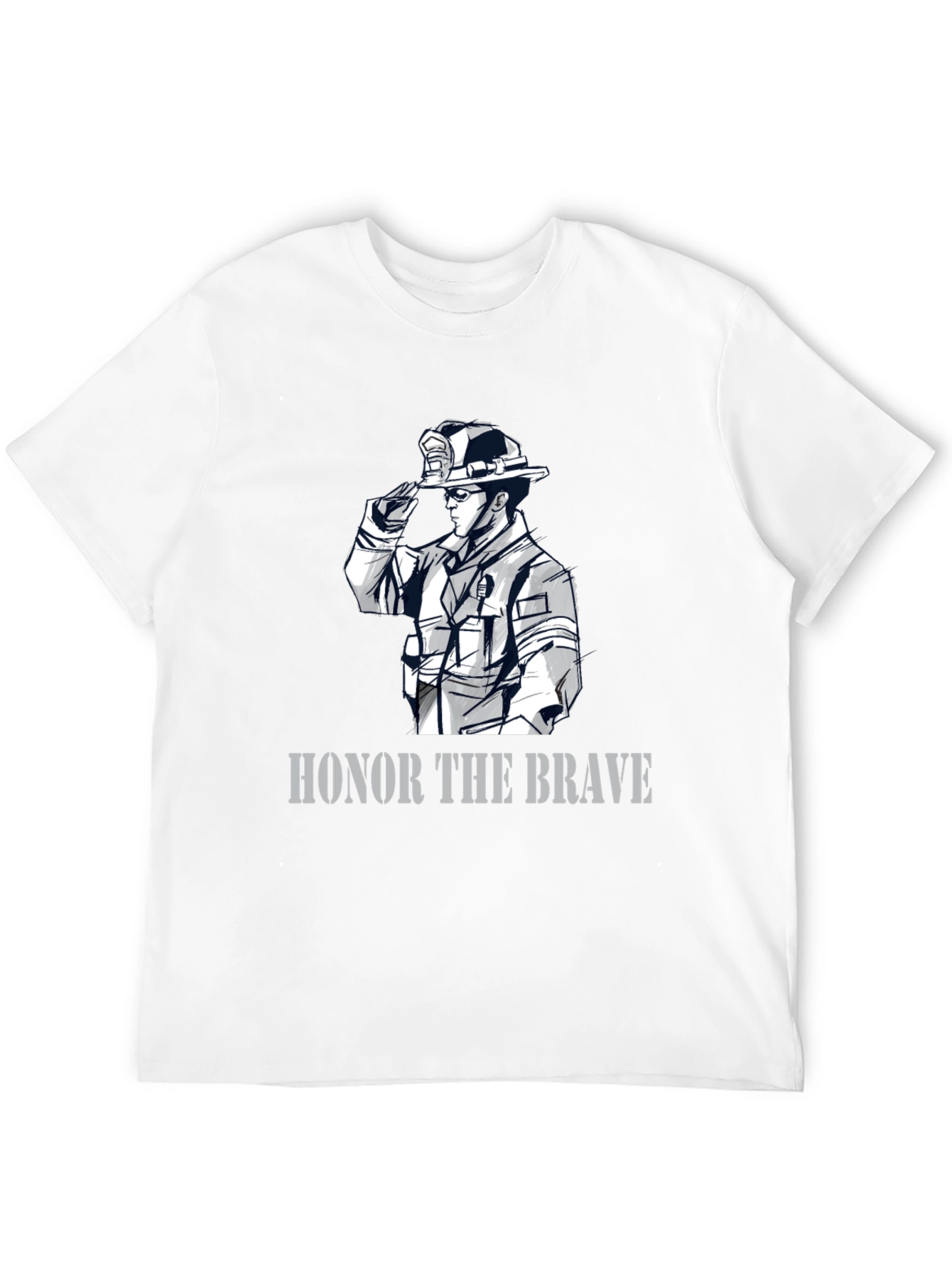 Honor The Brave Firefighter Graphic T-Shirt