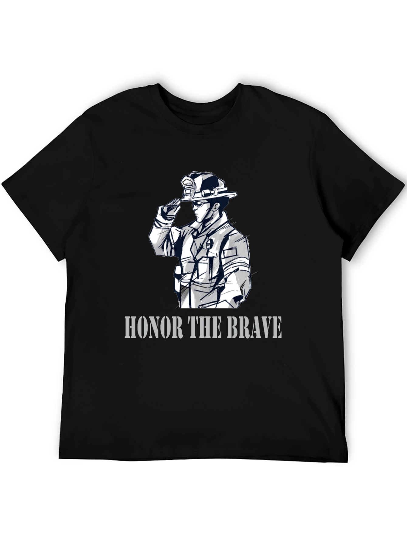 Honor The Brave Firefighter Graphic T-Shirt