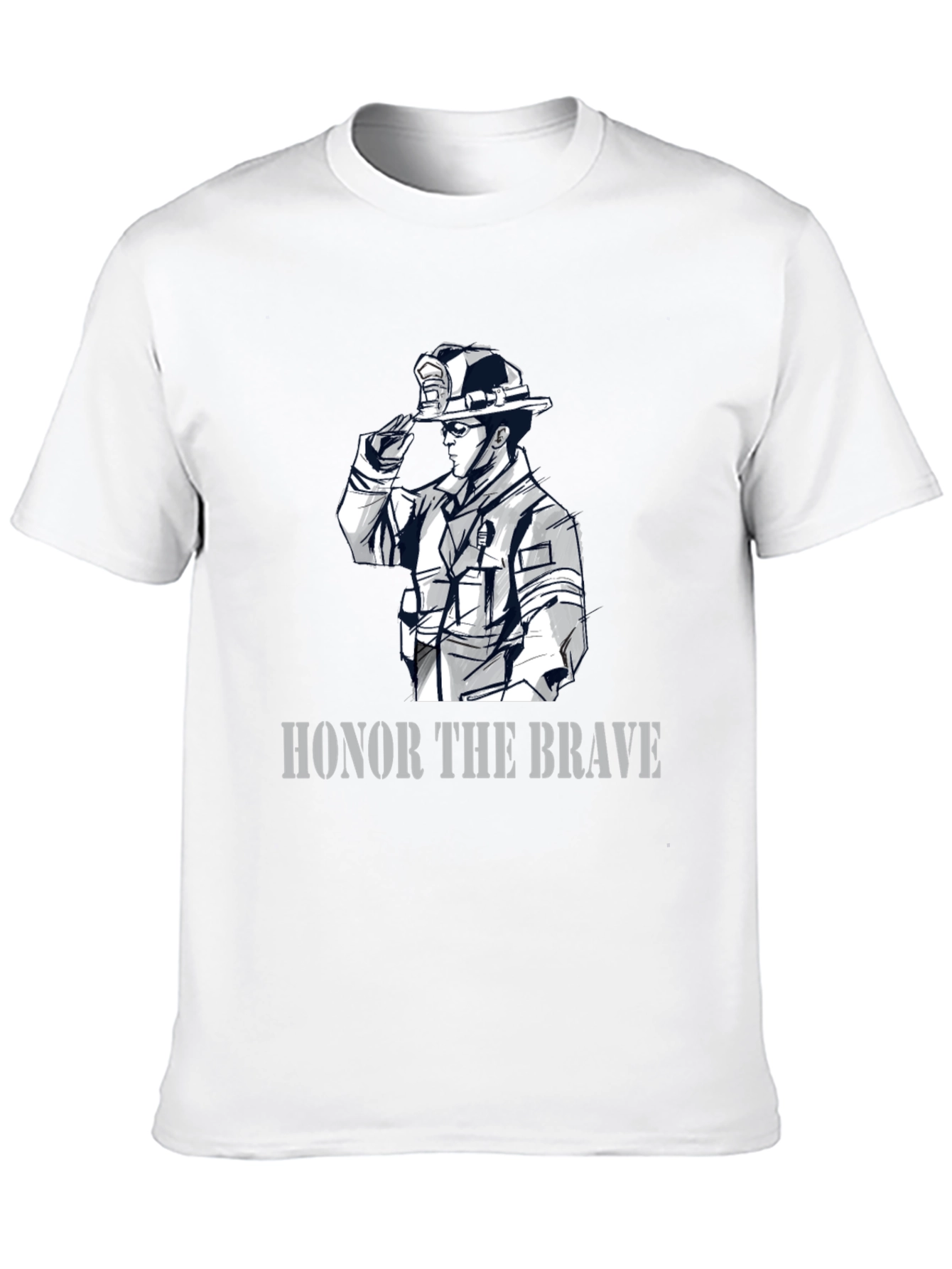 Honor The Brave Firefighter Graphic T-Shirt